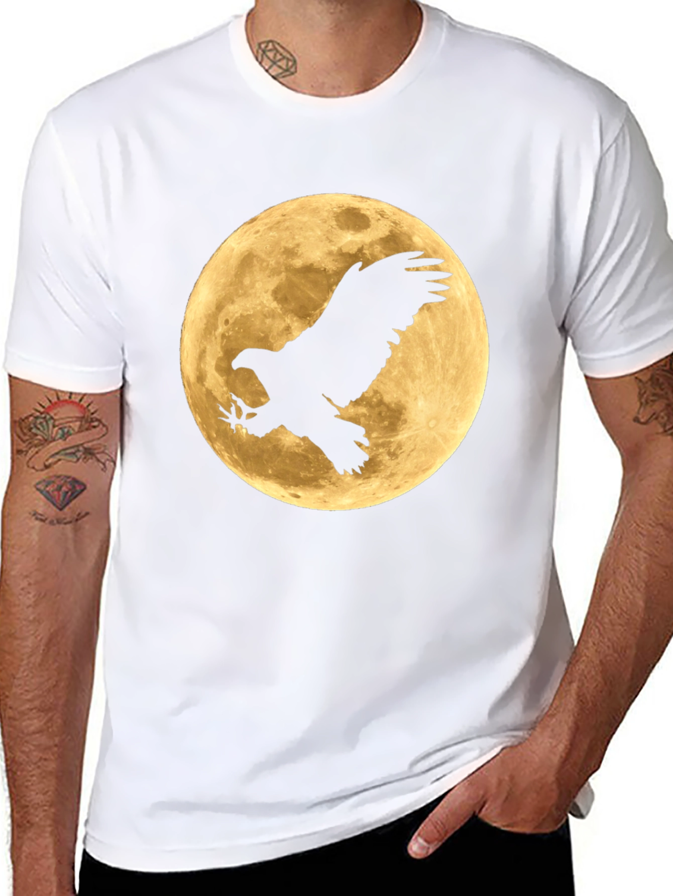 Eagle Moon Black T-Shirt