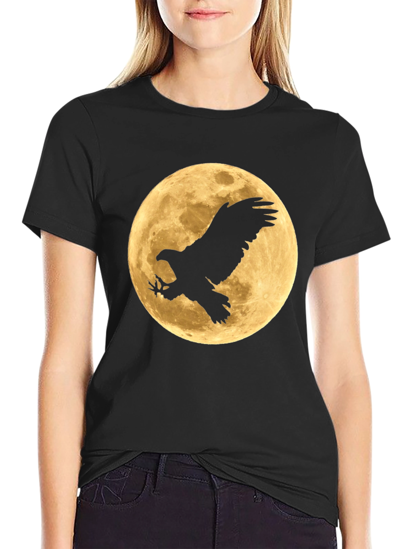 Eagle Moon Black T-Shirt