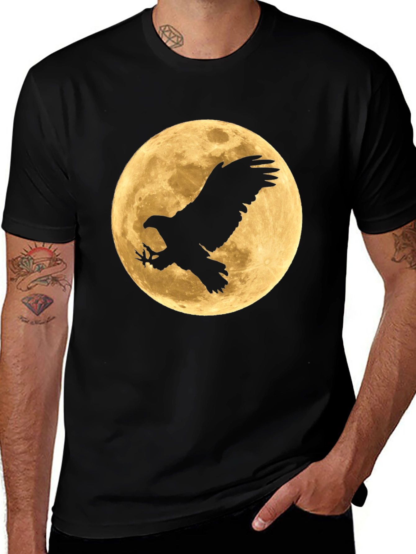 Eagle Moon Black T-Shirt
