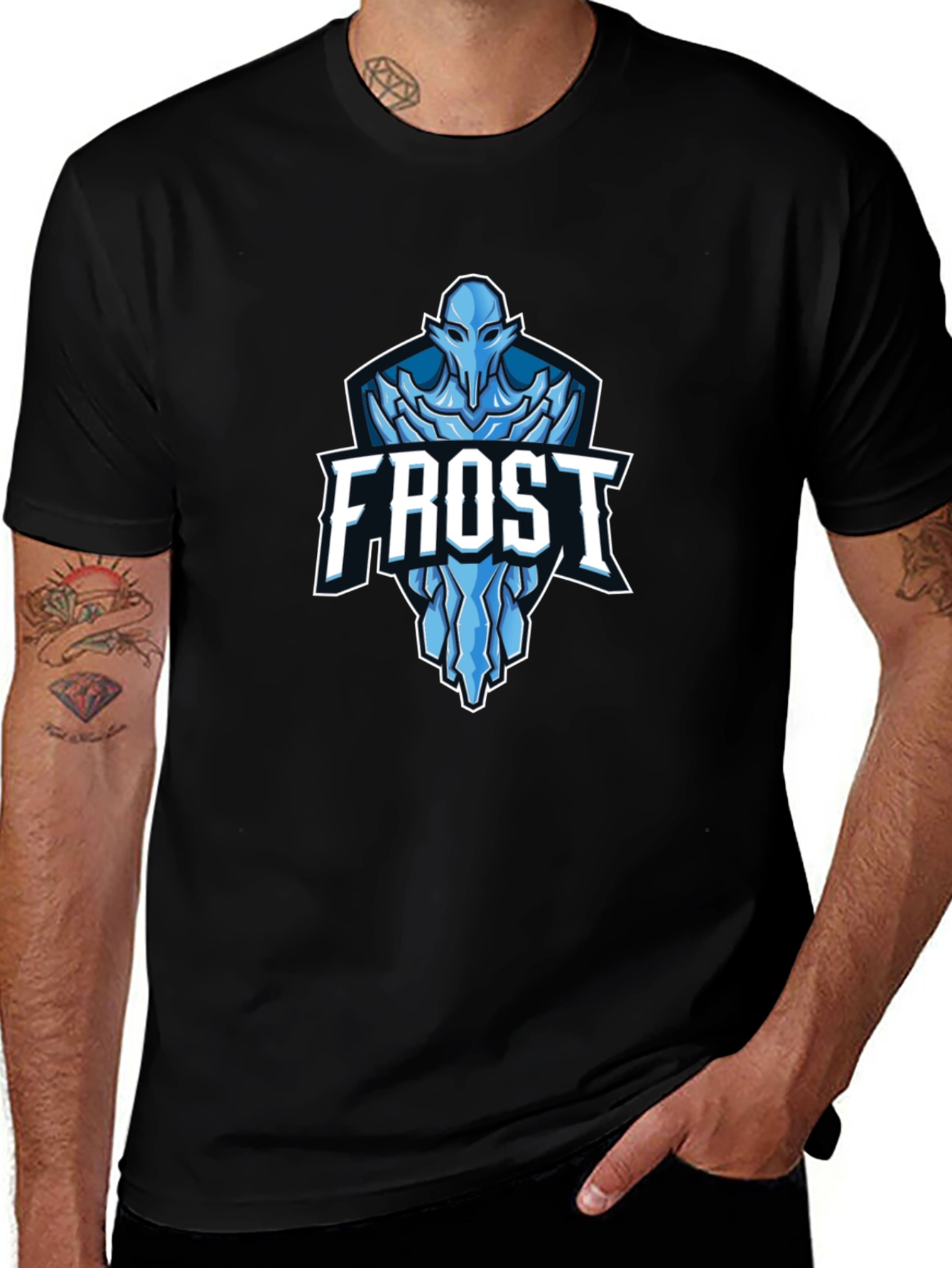 Frost Graphic T-Shirt - Black Crew Neck Tee