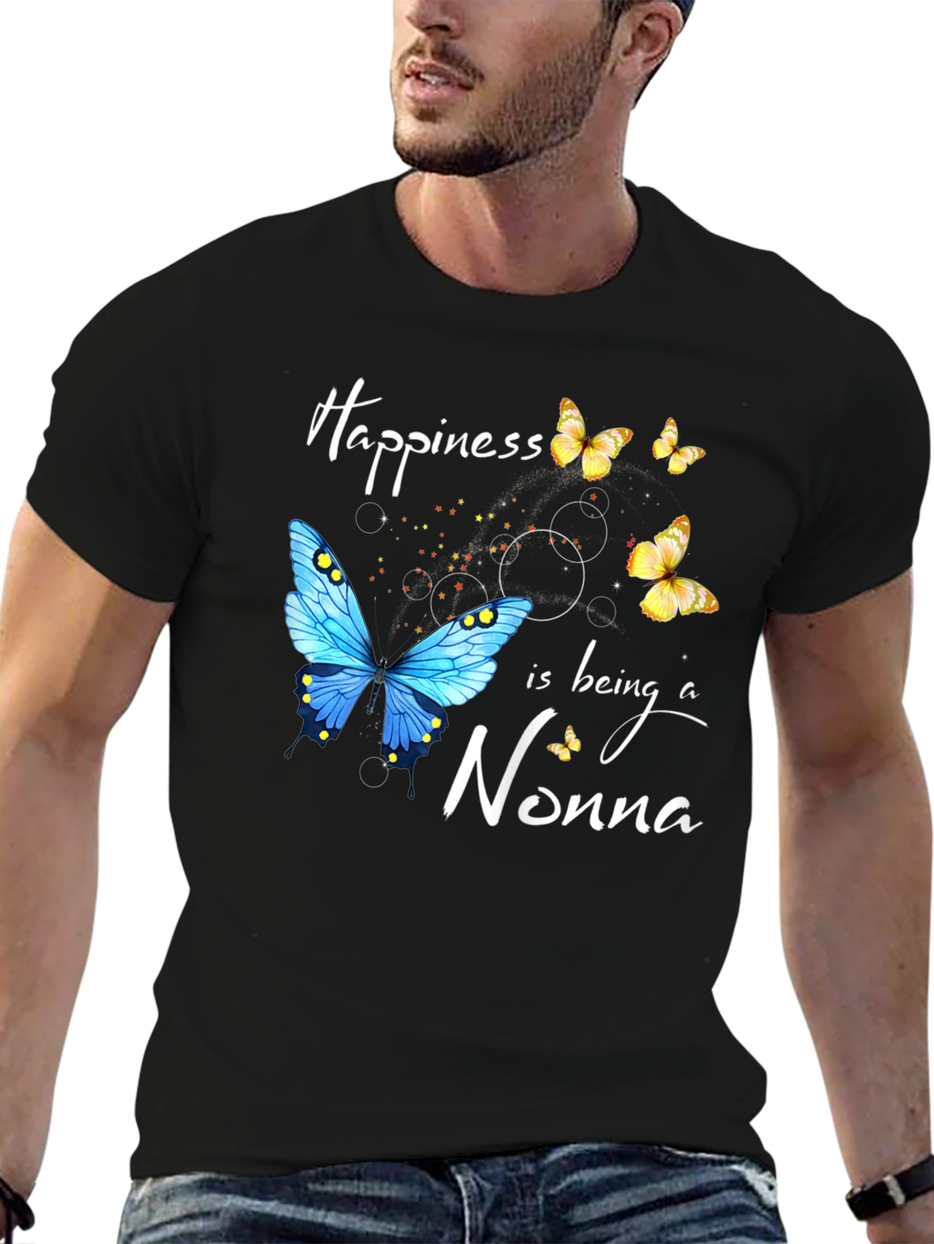 Happiness is Being a Nonna Butterfly T-Shirt