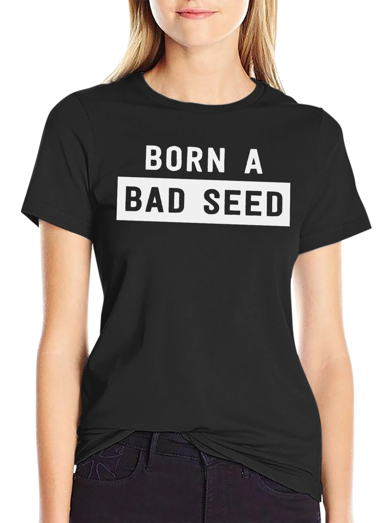 Born A Bad Seed Graphic T-Shirt - Black