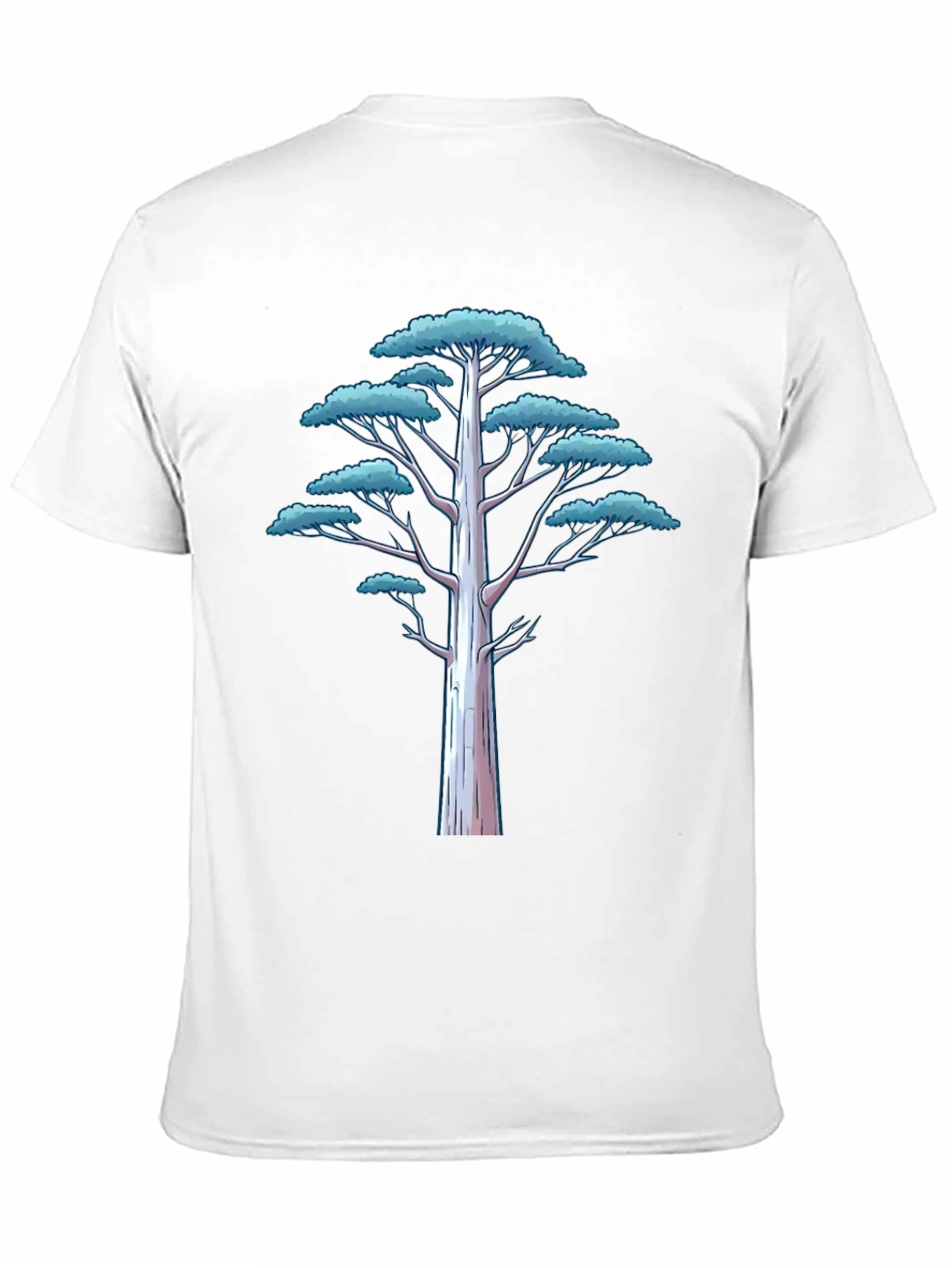 Stylized Tree Graphic Tee - Mens Black T-Shirt