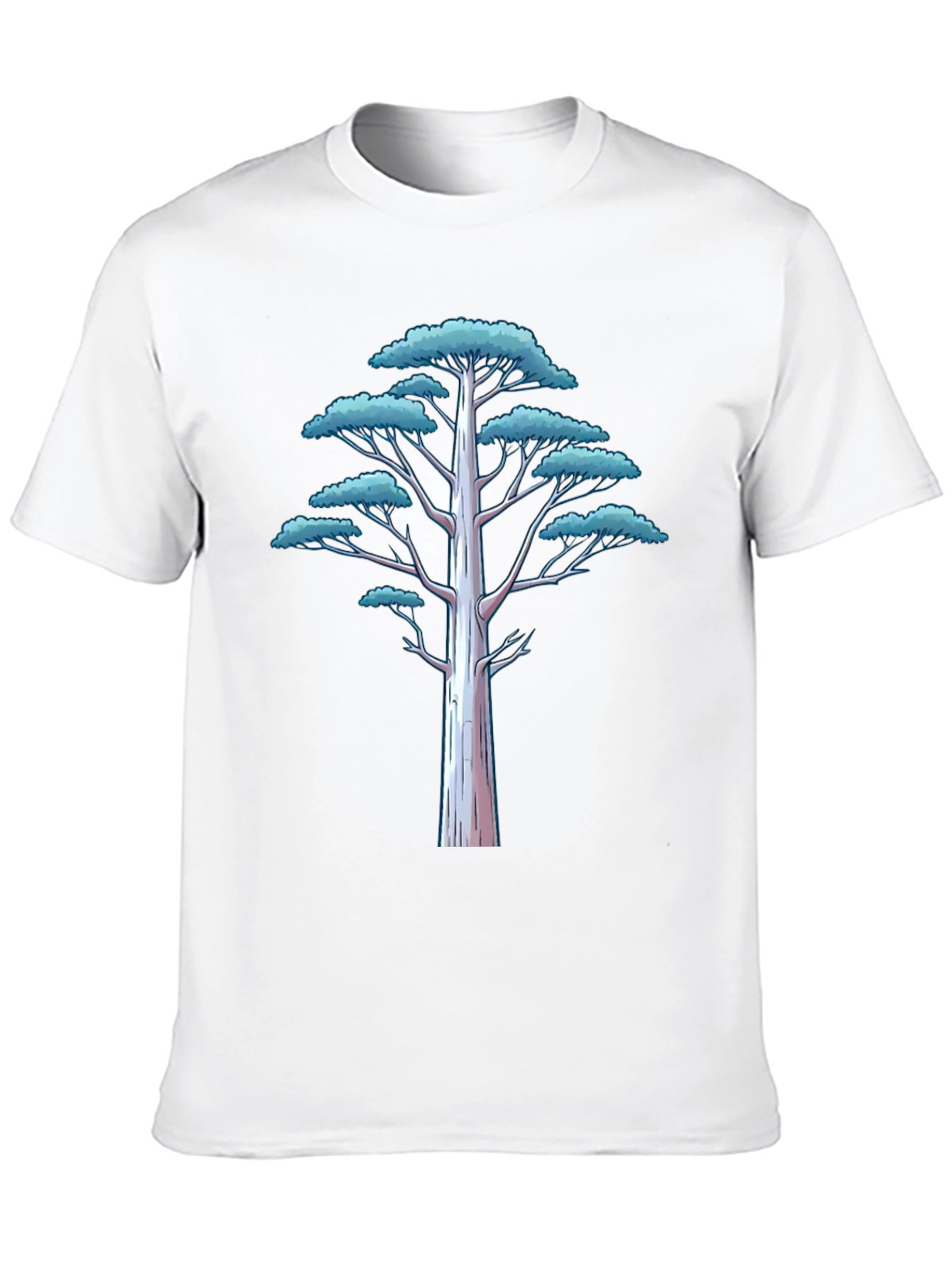 Stylized Tree Graphic Tee - Mens Black T-Shirt