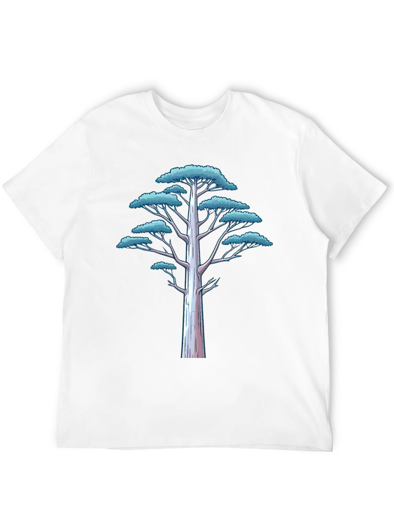 Stylized Tree Graphic Tee - Mens Black T-Shirt