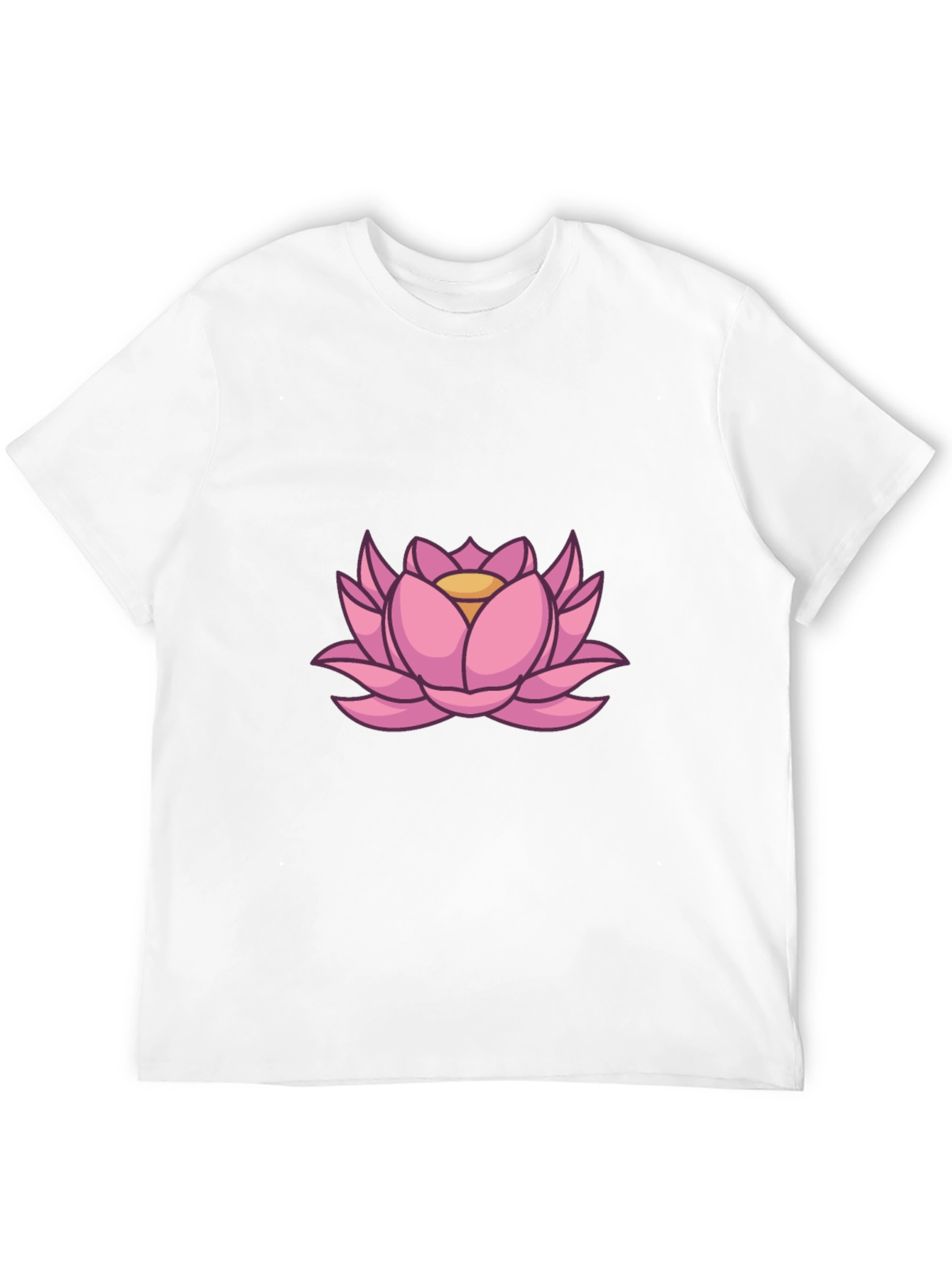 Lotus Flower Graphic Tee - Stylish Mens Black T-Shirt