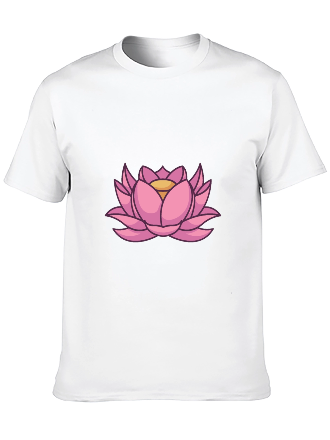 Lotus Flower Graphic Tee - Stylish Mens Black T-Shirt