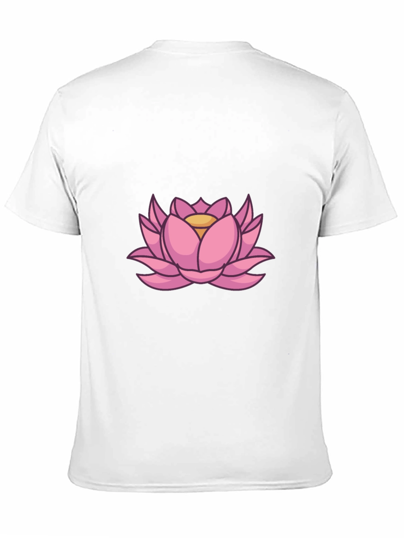 Lotus Flower Graphic Tee - Stylish Mens Black T-Shirt