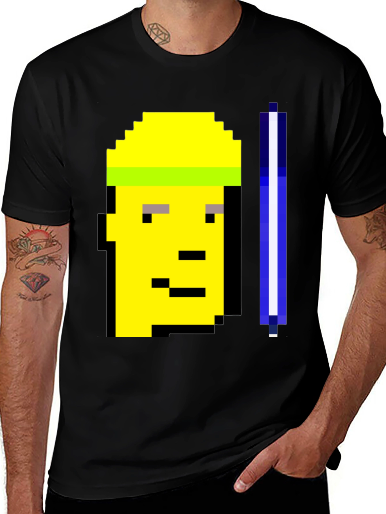 Pixel Art T-Shirt - Crypto Punk Style