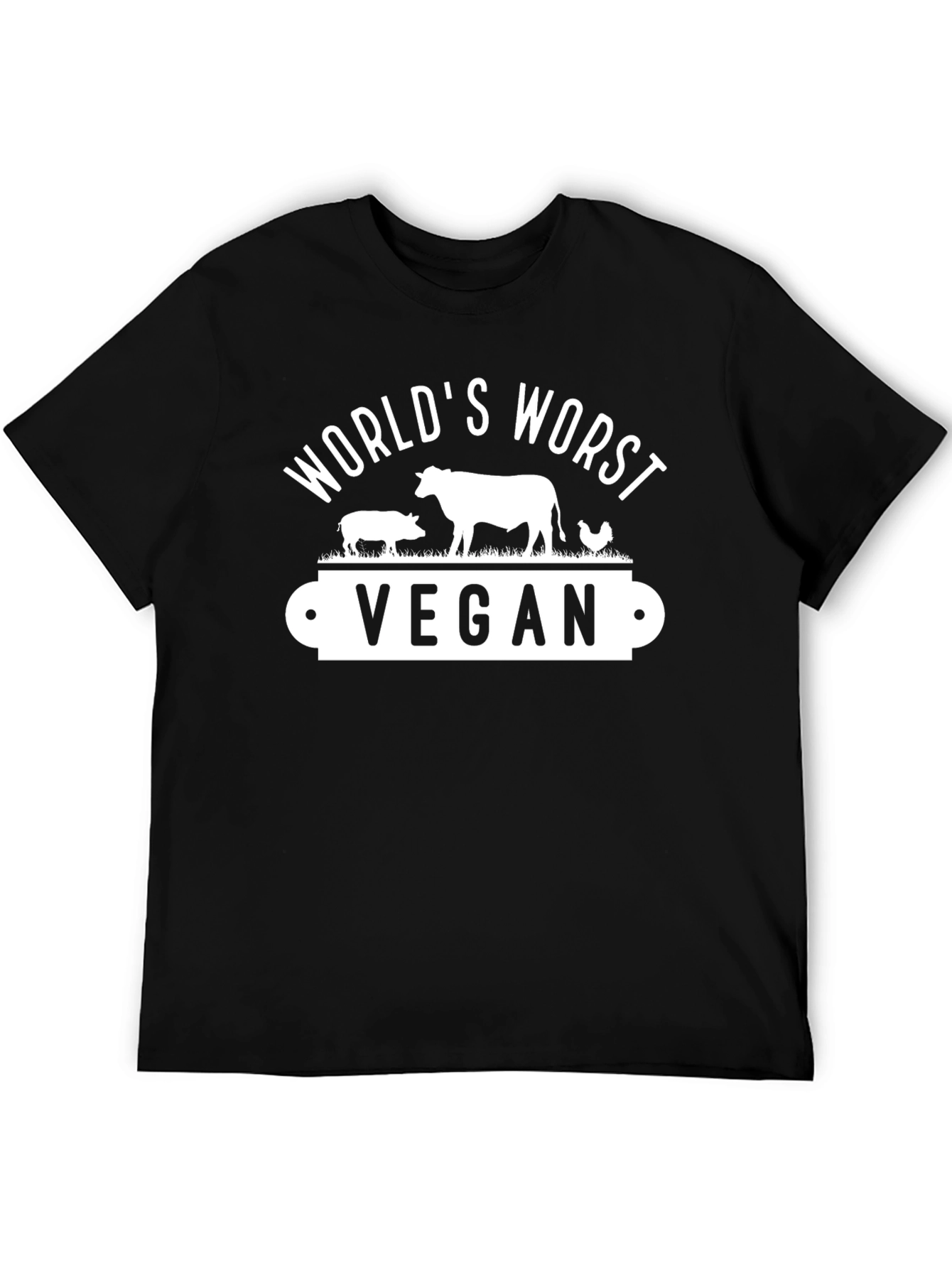 Worlds Worst Vegan Black T-Shirt