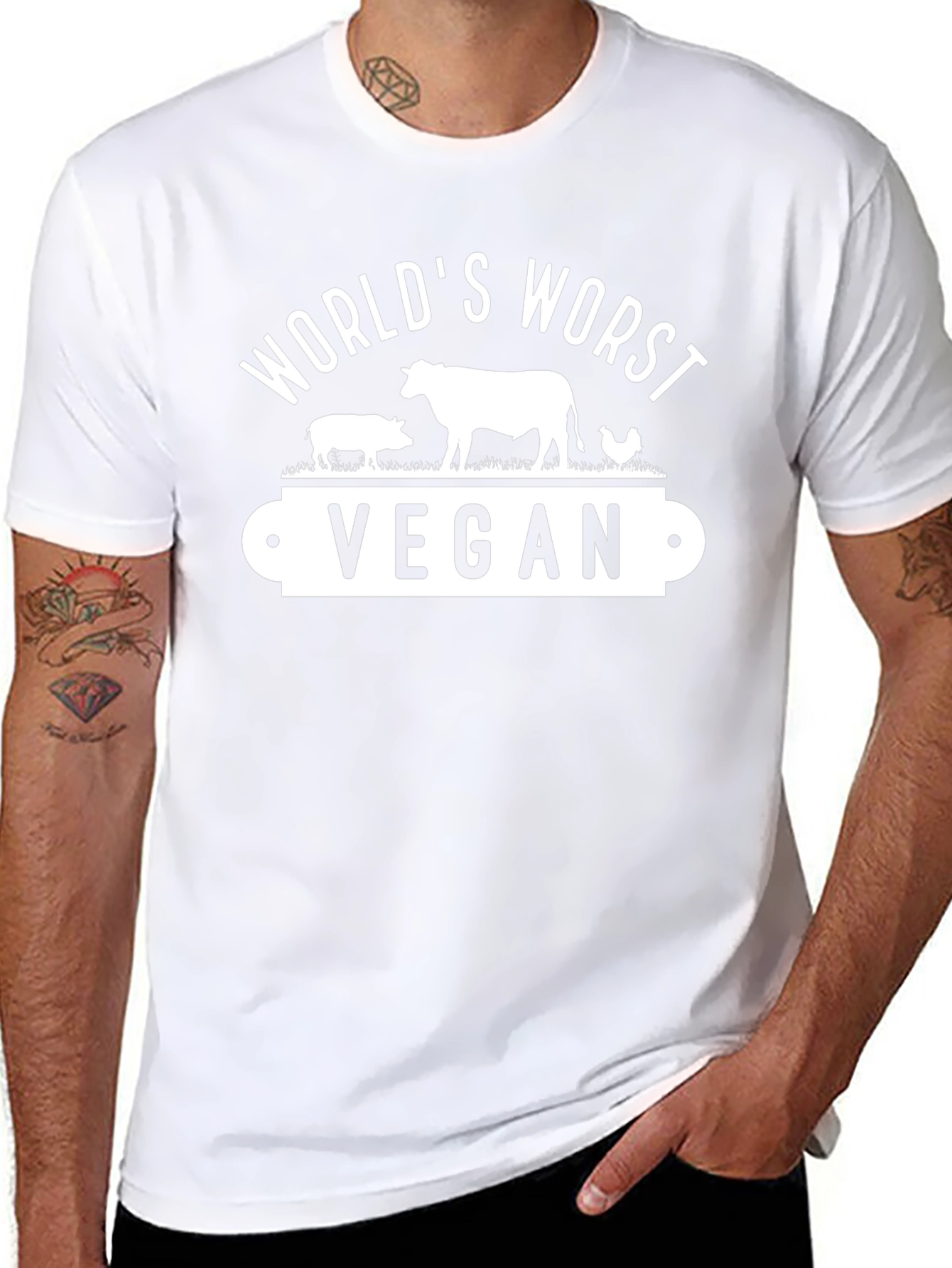 Worlds Worst Vegan Black T-Shirt