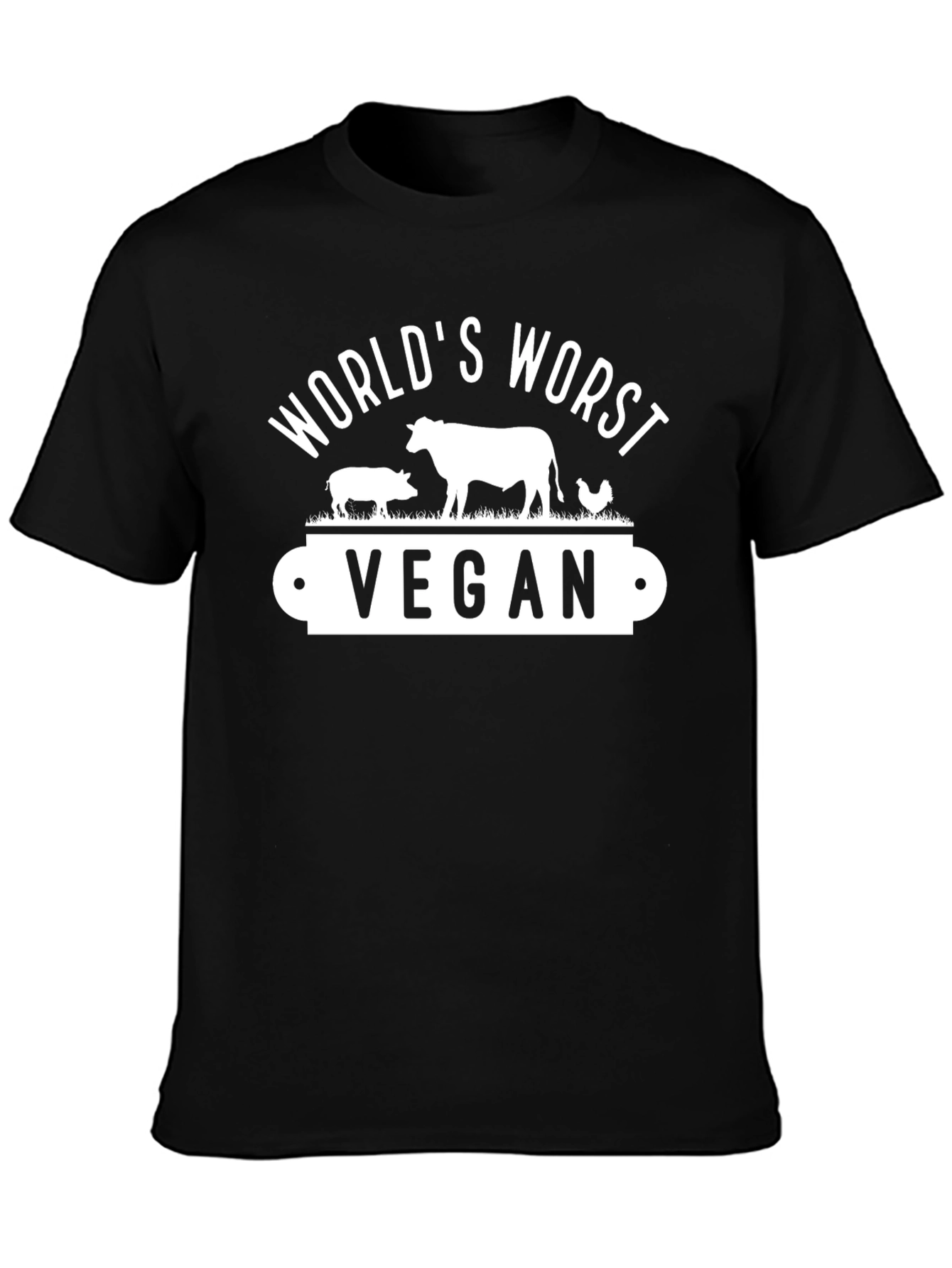 Worlds Worst Vegan Black T-Shirt