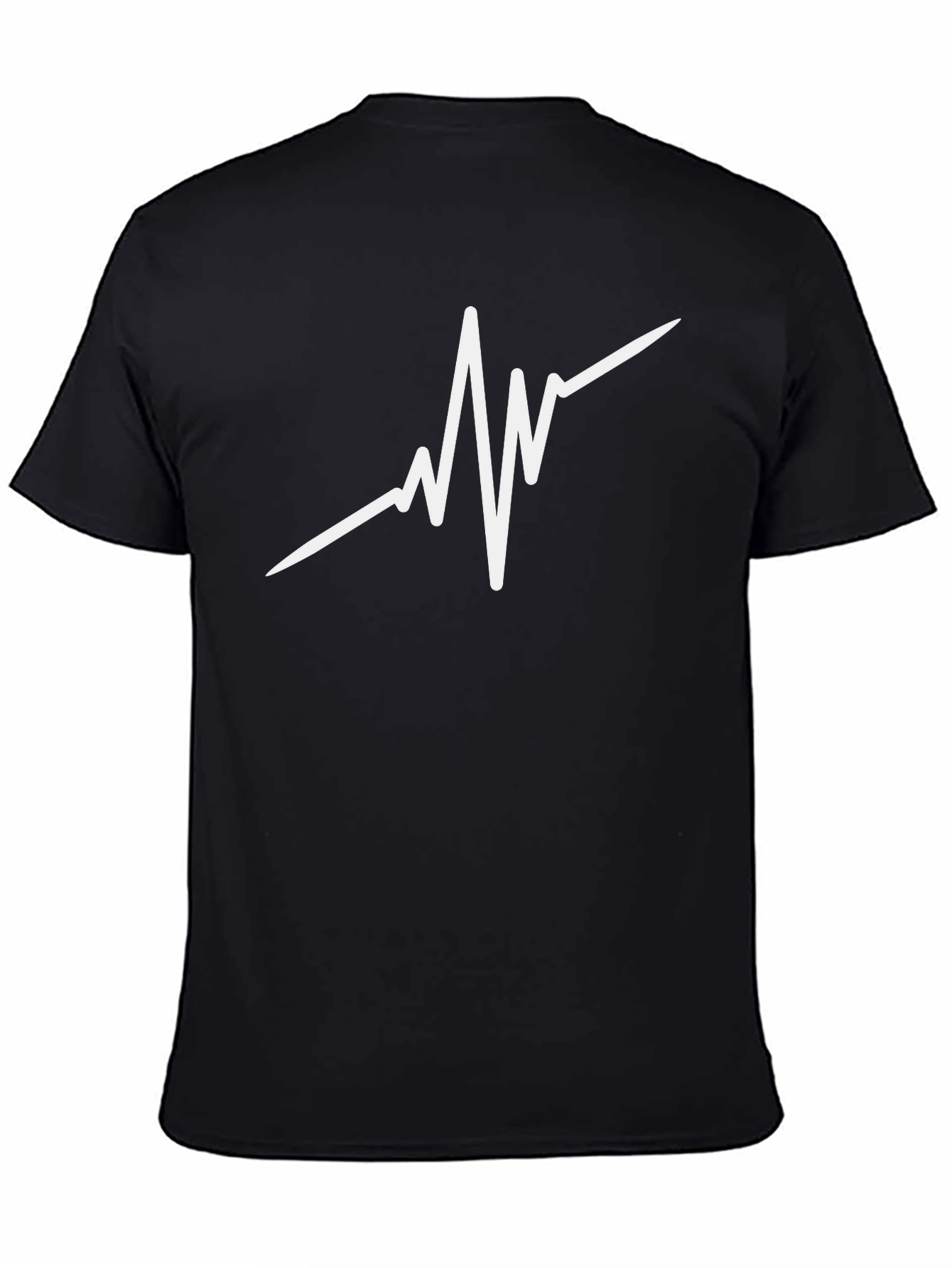 Heartbeat Graphic Black T-Shirt