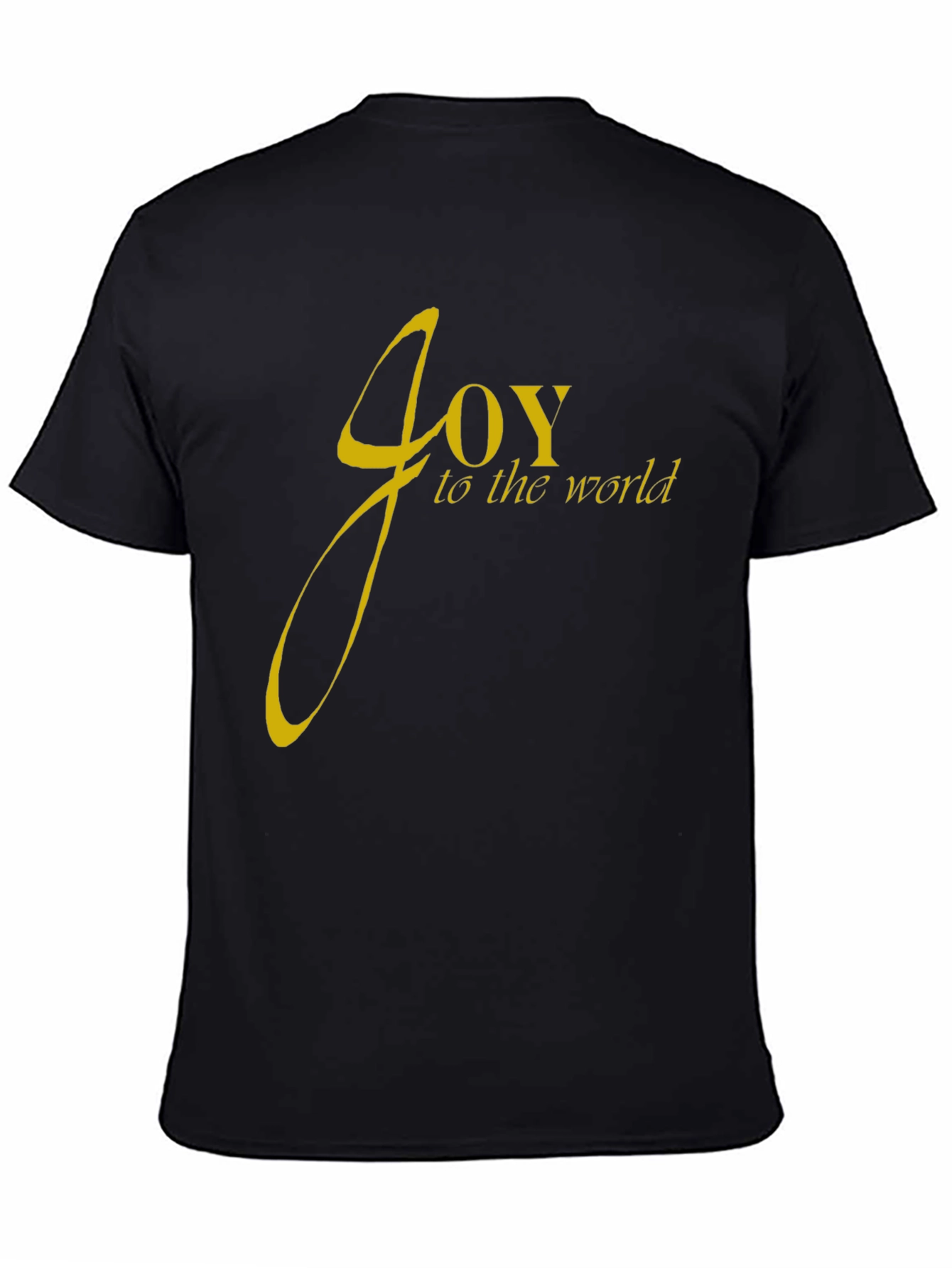 Joy to the World Black Cotton T-Shirt