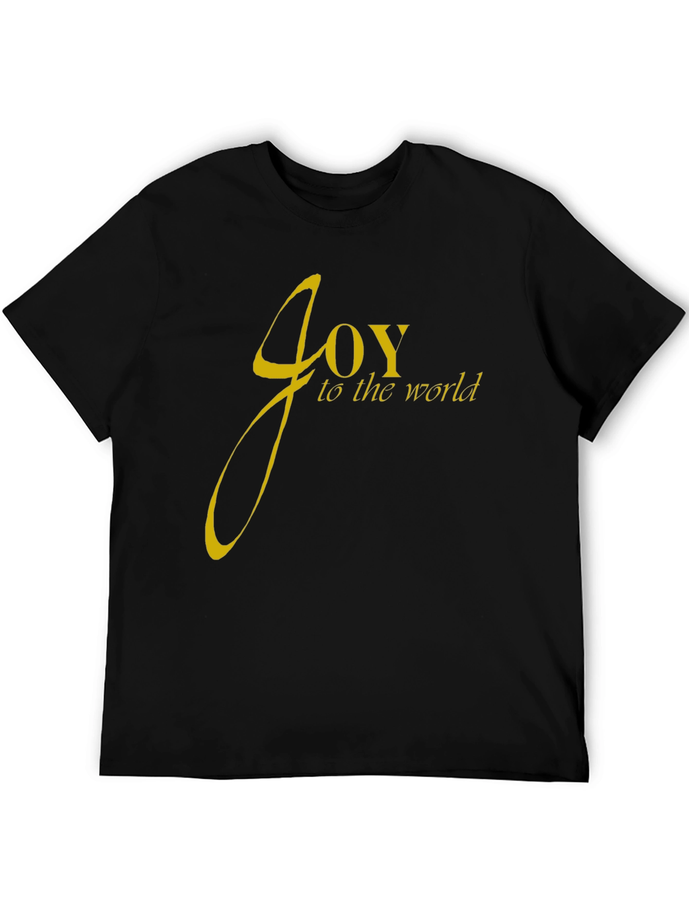 Joy to the World Black Cotton T-Shirt