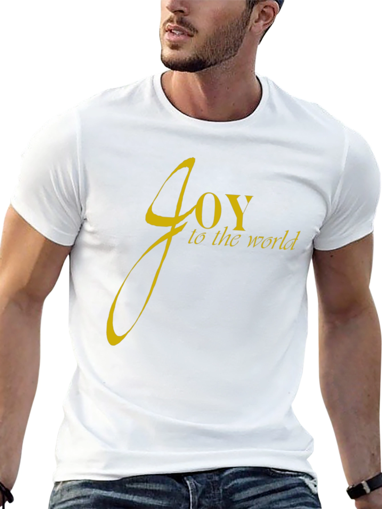 Joy to the World Black Cotton T-Shirt