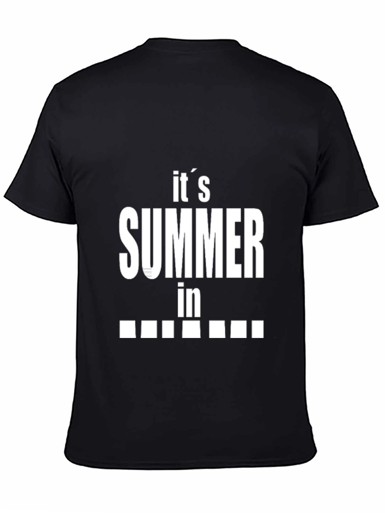 Summer T-Shirt Black Casual Tee