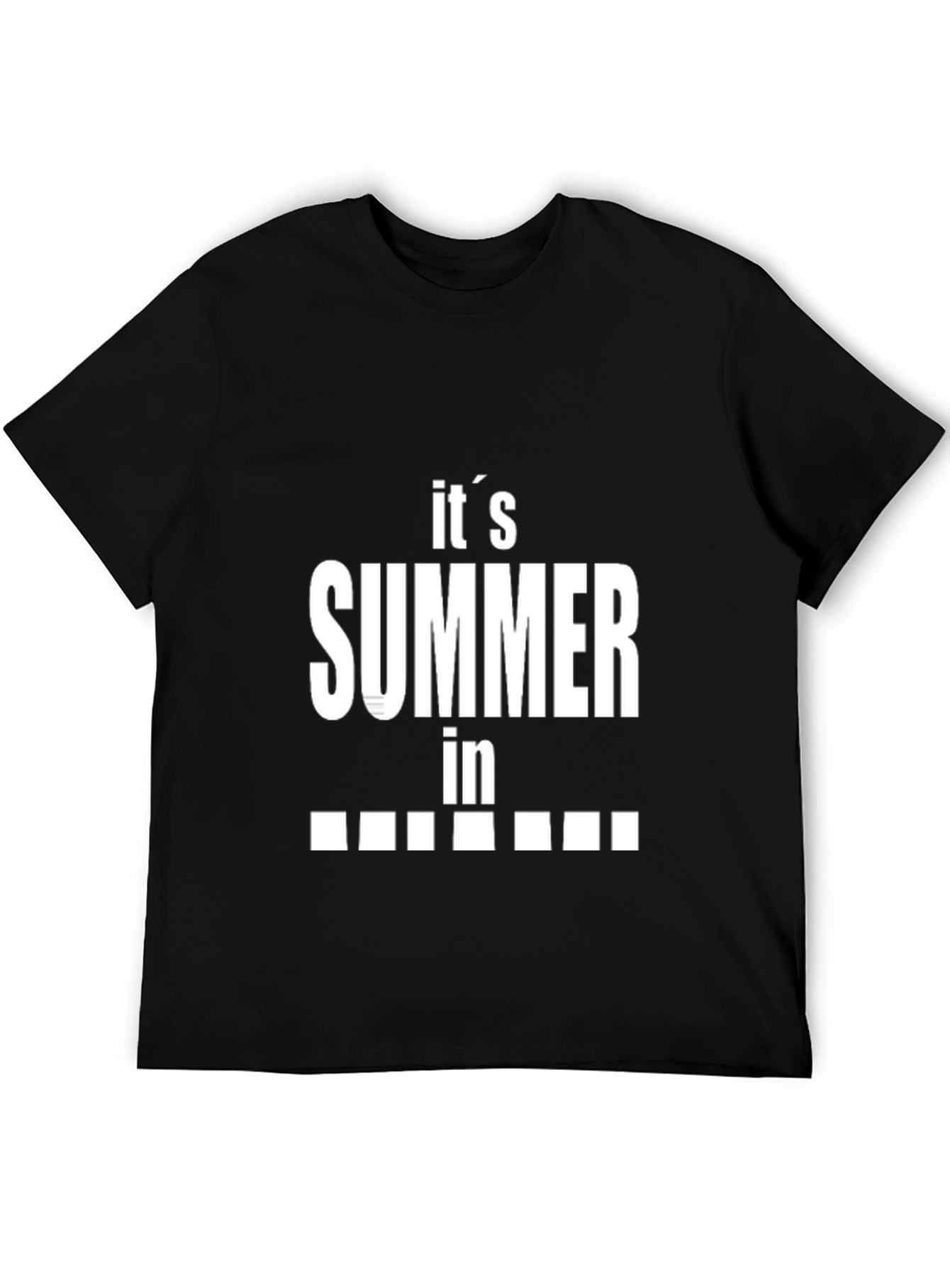 Summer T-Shirt Black Casual Tee