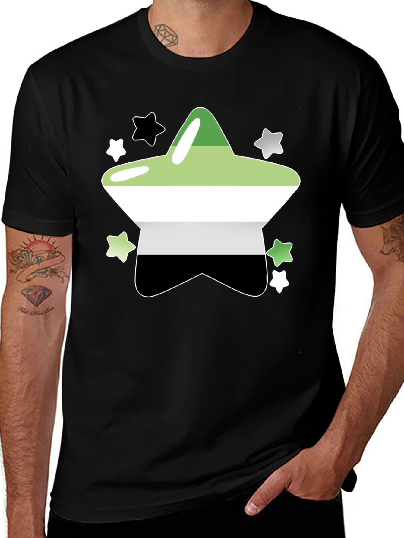 Aromantic Pride Star T-Shirt