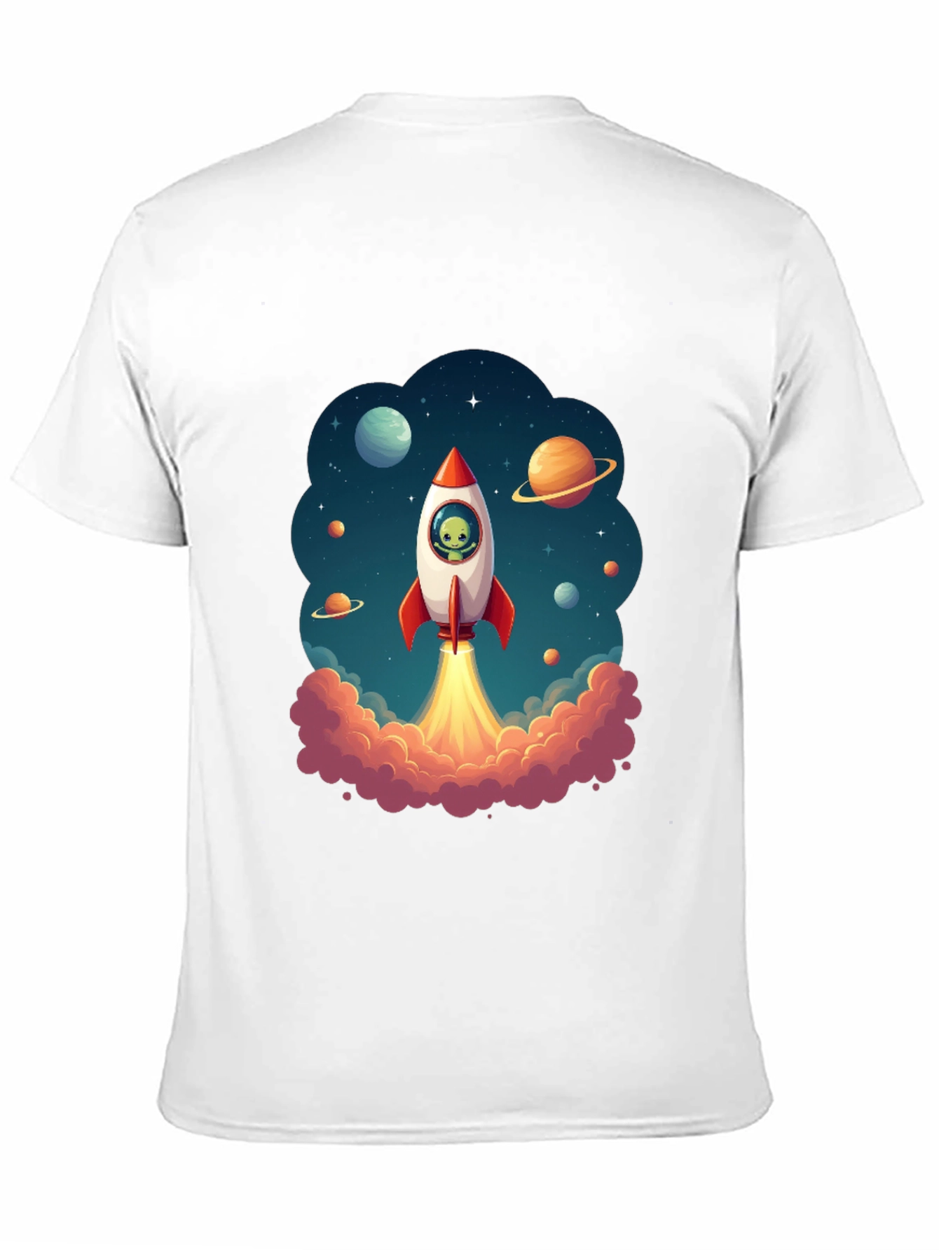 Cosmic Rocket Ride Black T-Shirt