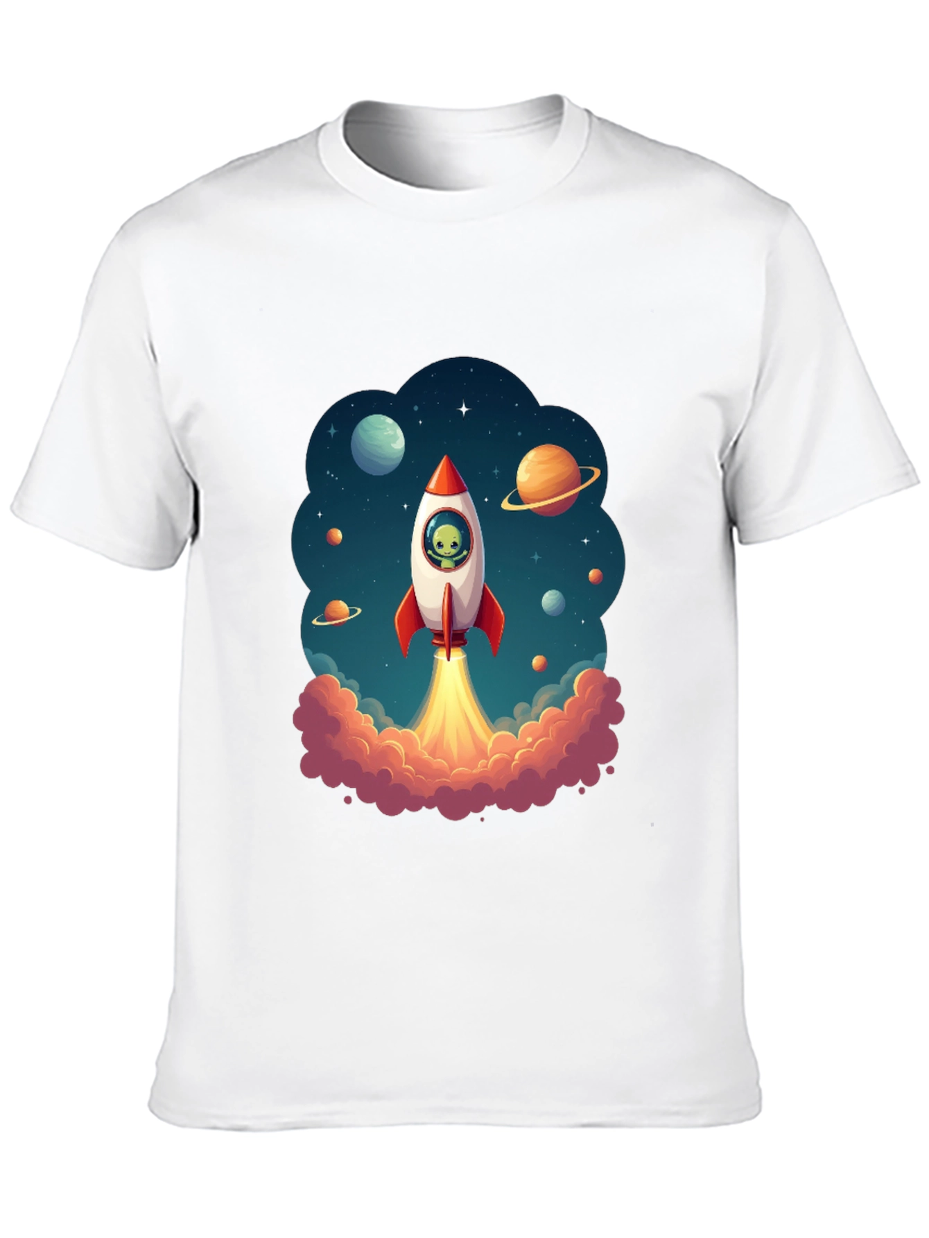 Cosmic Rocket Ride Black T-Shirt