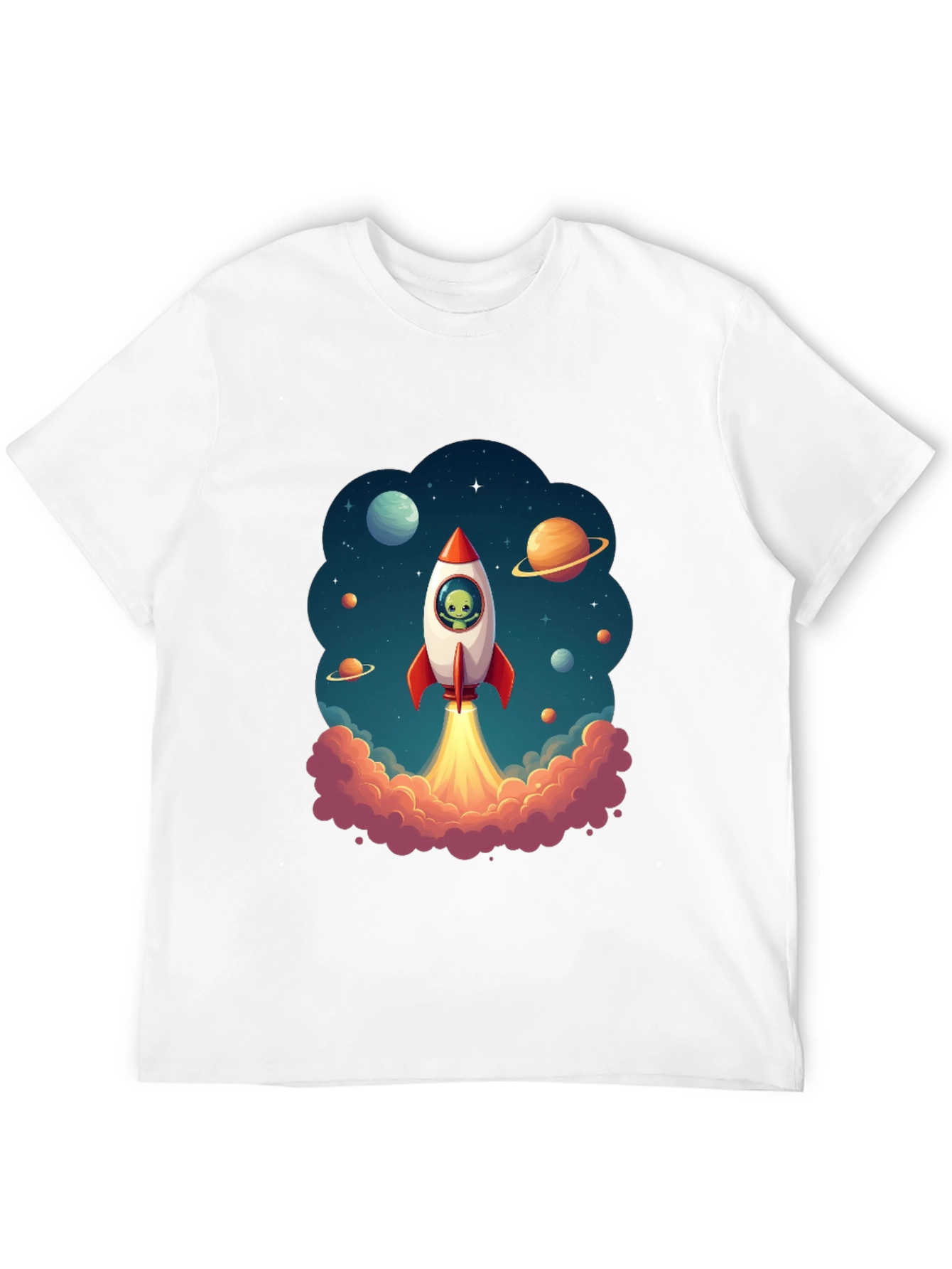 Cosmic Rocket Ride Black T-Shirt