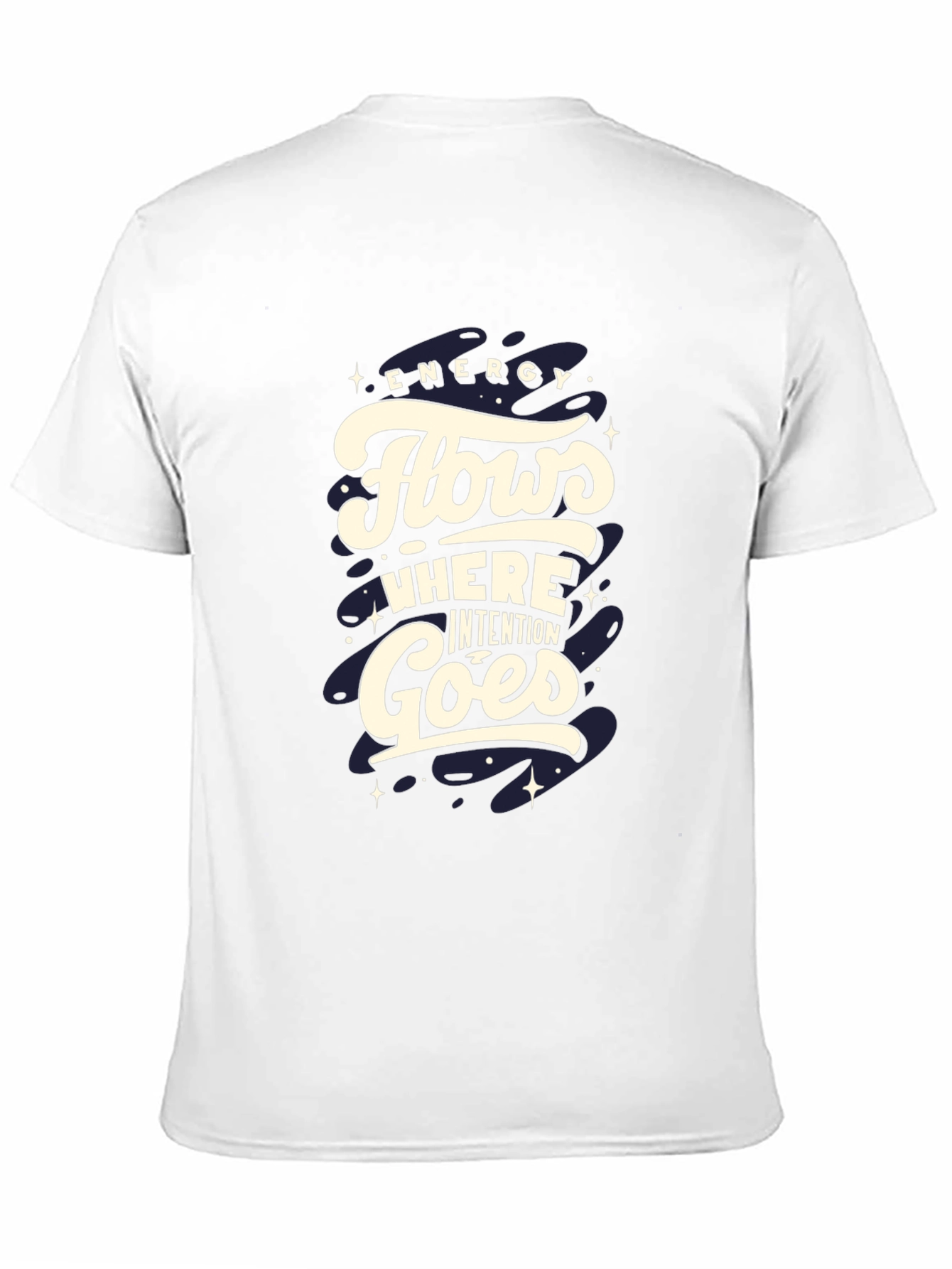 Energy Flows Graphic Tee - Black Cotton Comfort