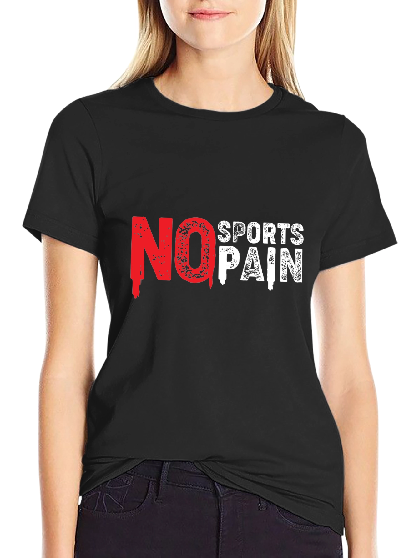 No Sports No Pain Black T-Shirt