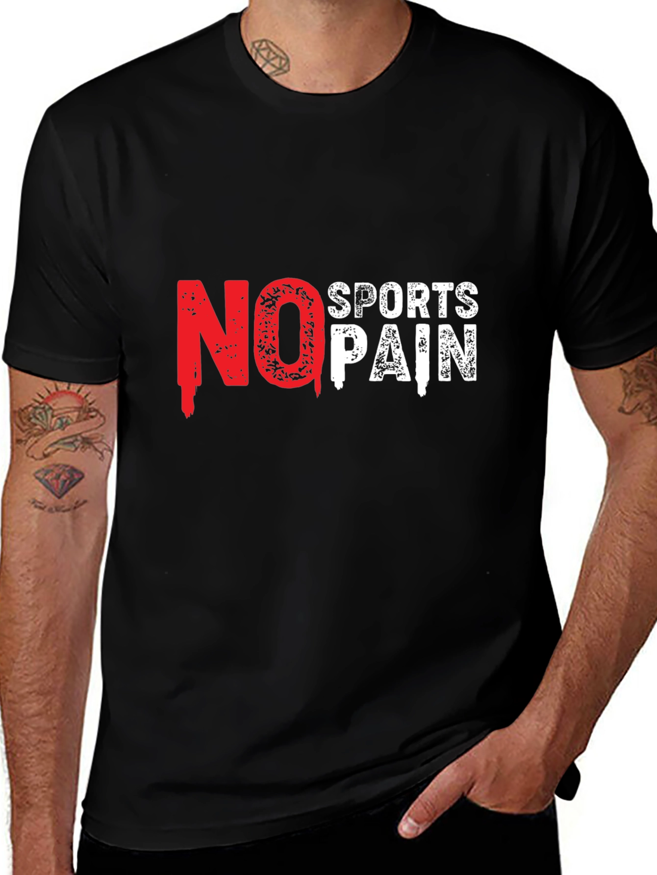 No Sports No Pain Black T-Shirt