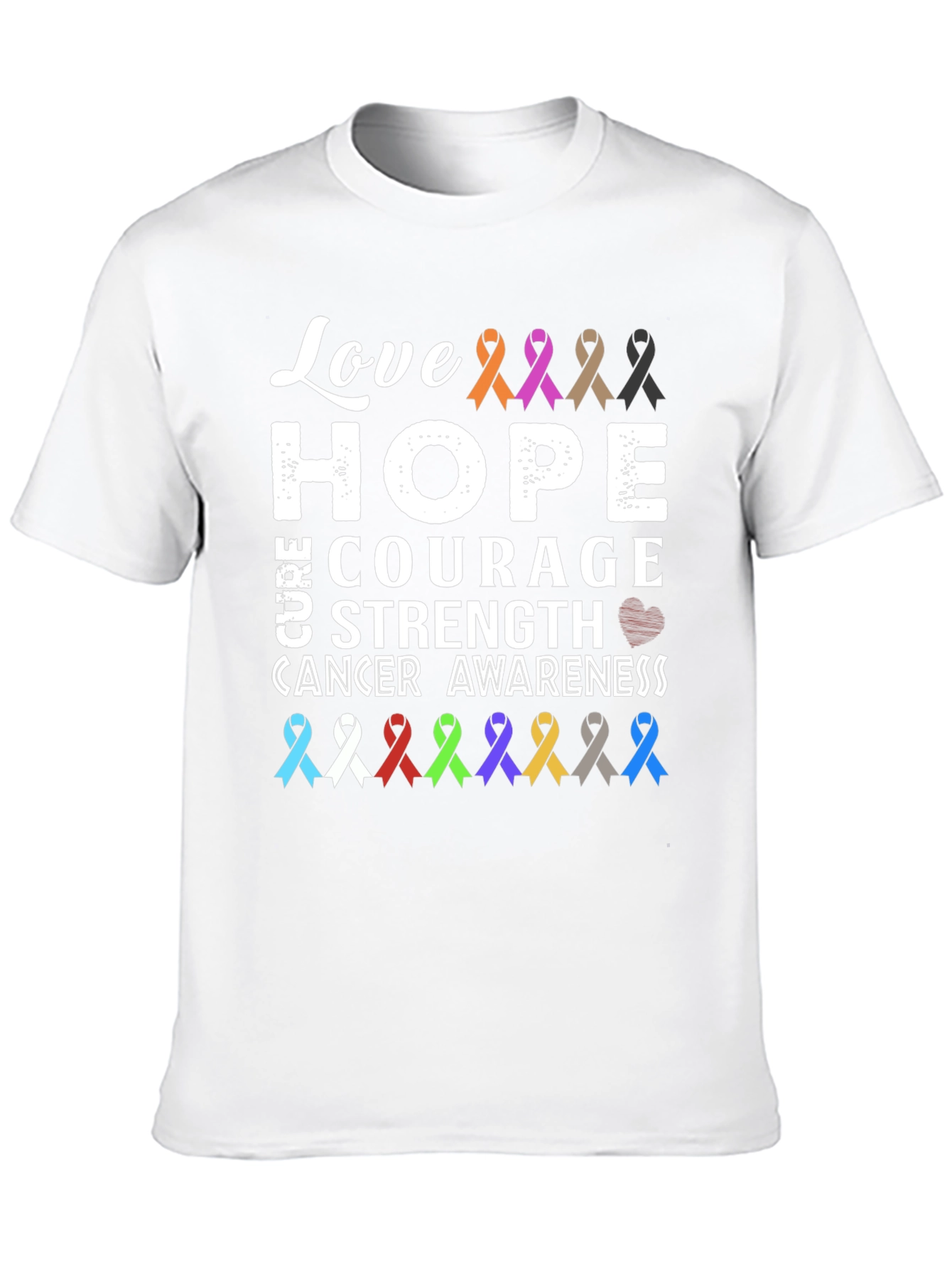 Love Hope Cure Cancer Awareness T-Shirt