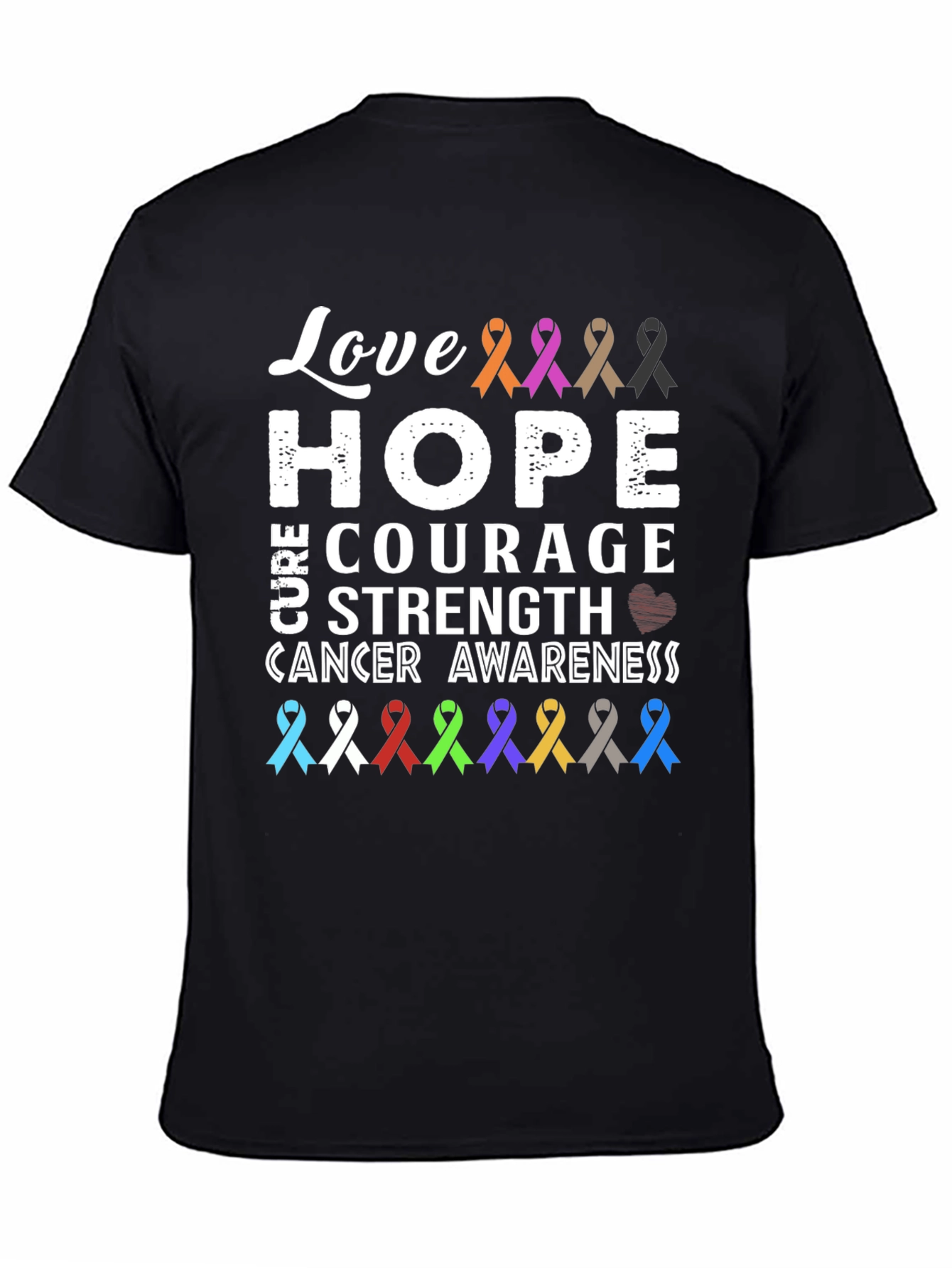 Love Hope Cure Cancer Awareness T-Shirt