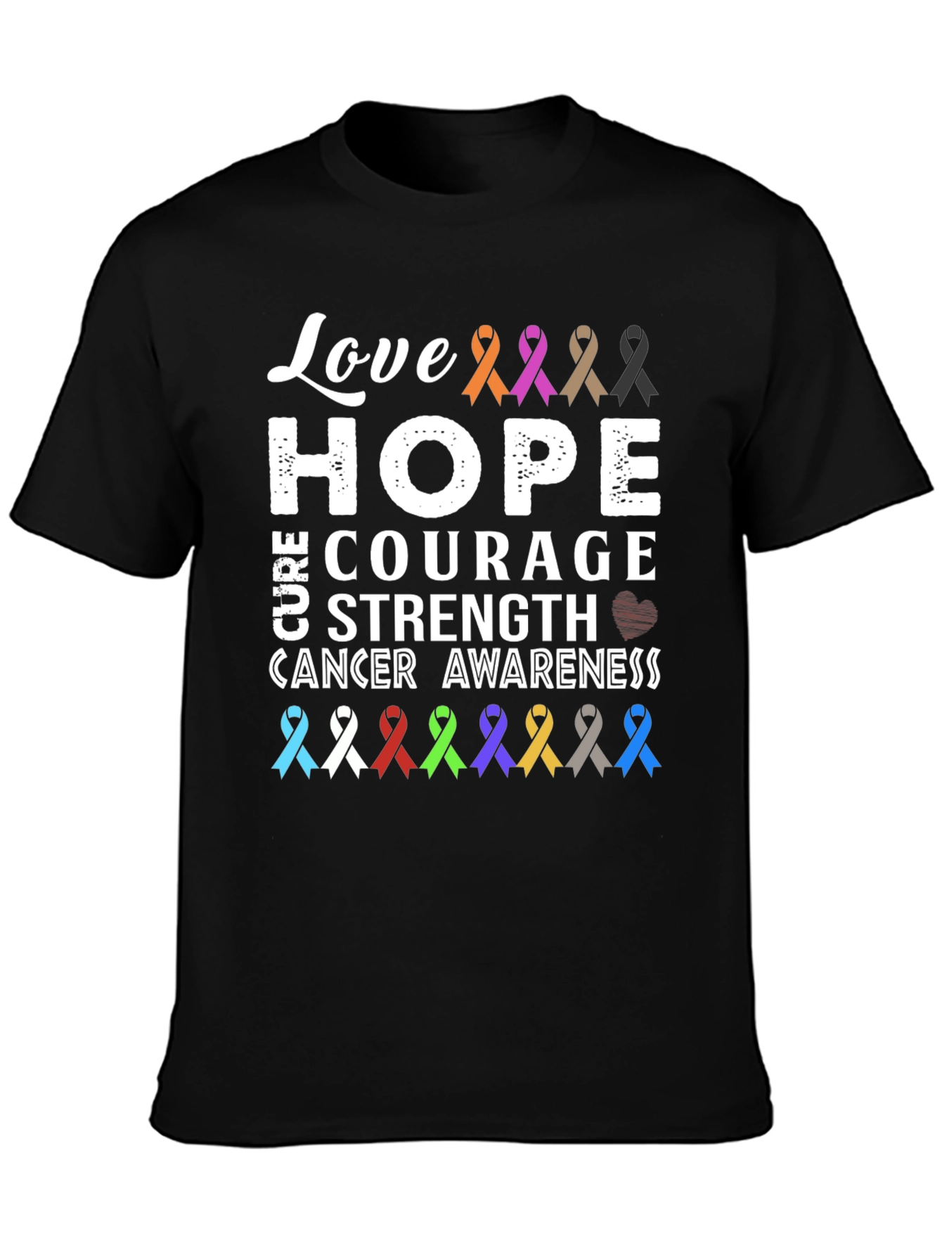 Love Hope Cure Cancer Awareness T-Shirt