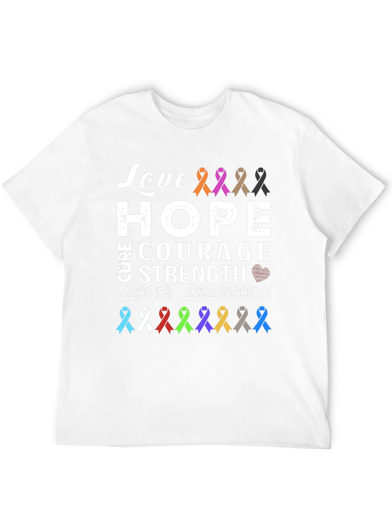 Love Hope Cure Cancer Awareness T-Shirt