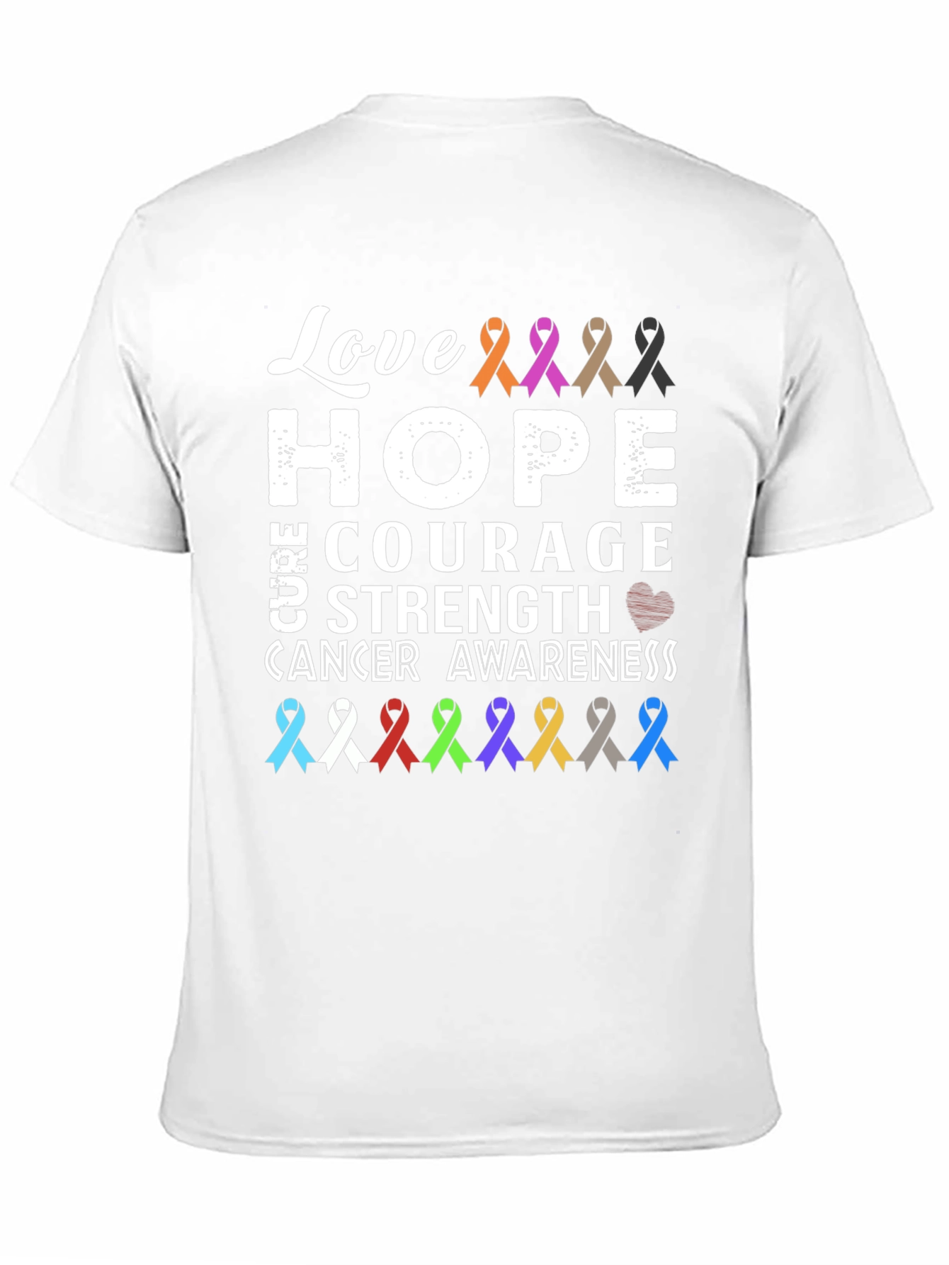 Love Hope Cure Cancer Awareness T-Shirt