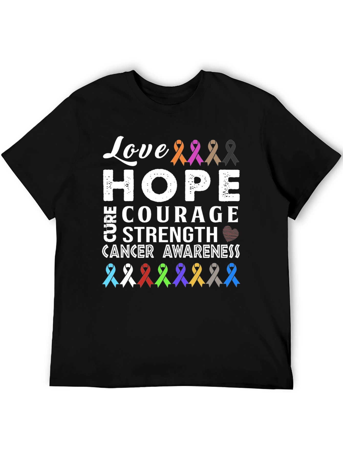 Love Hope Cure Cancer Awareness T-Shirt