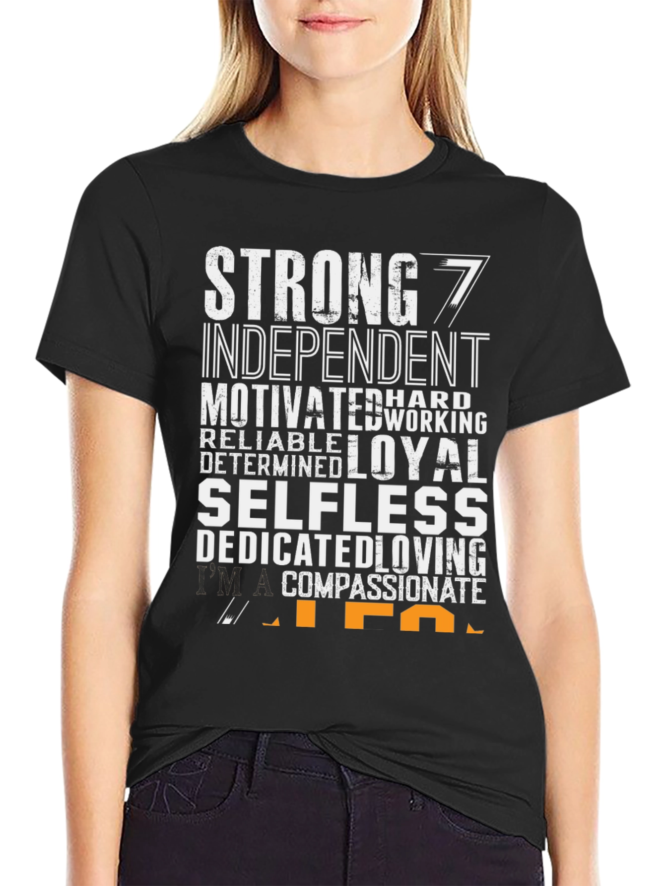 Strong Man Black Graphic T-Shirt