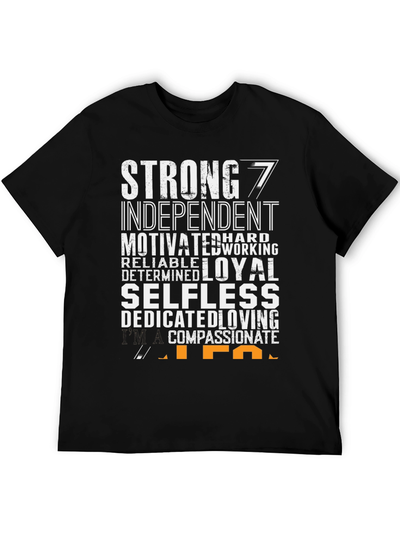 Strong Man Black Graphic T-Shirt