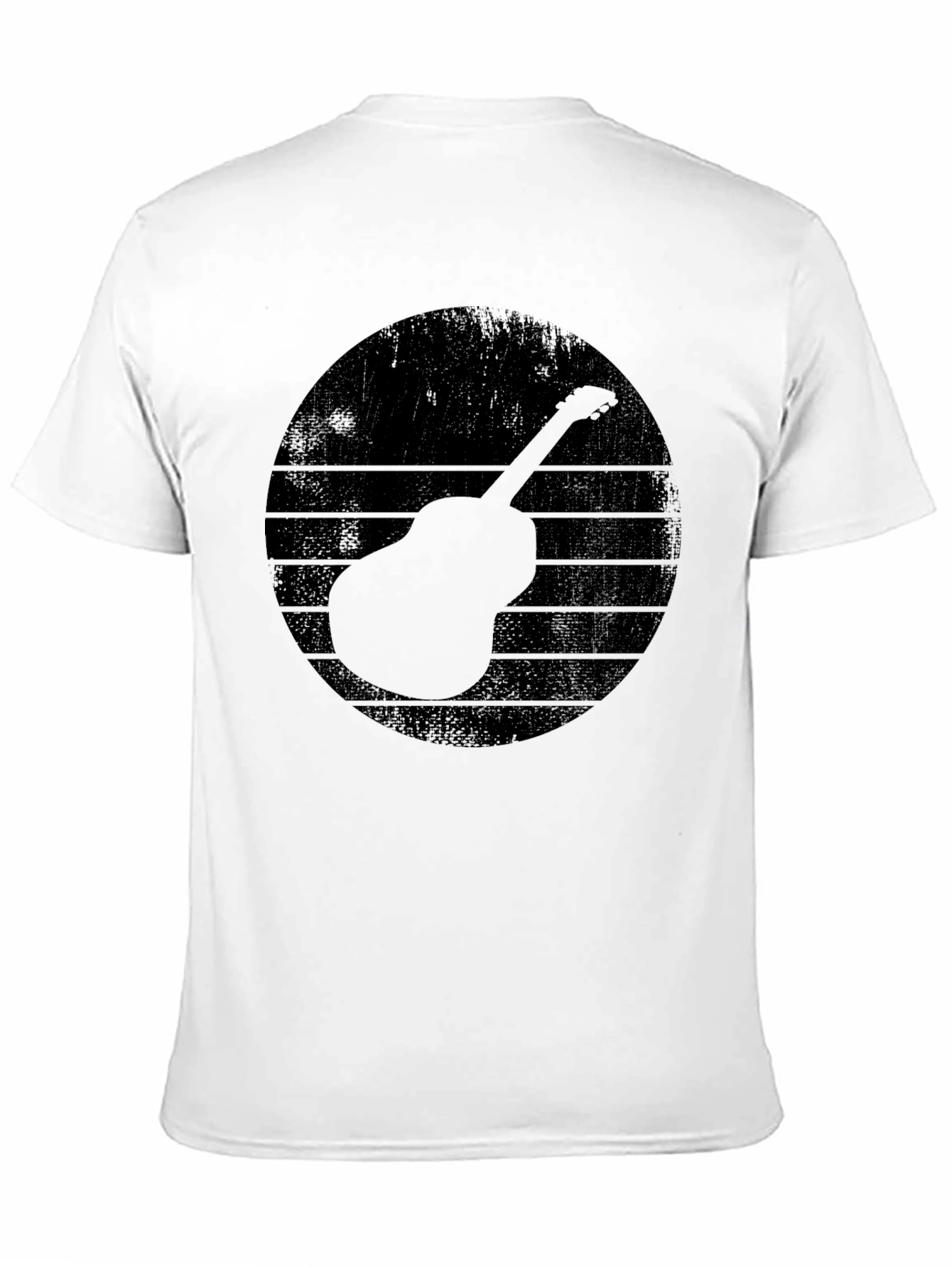 Retro Guitar Graphic Tee - Black