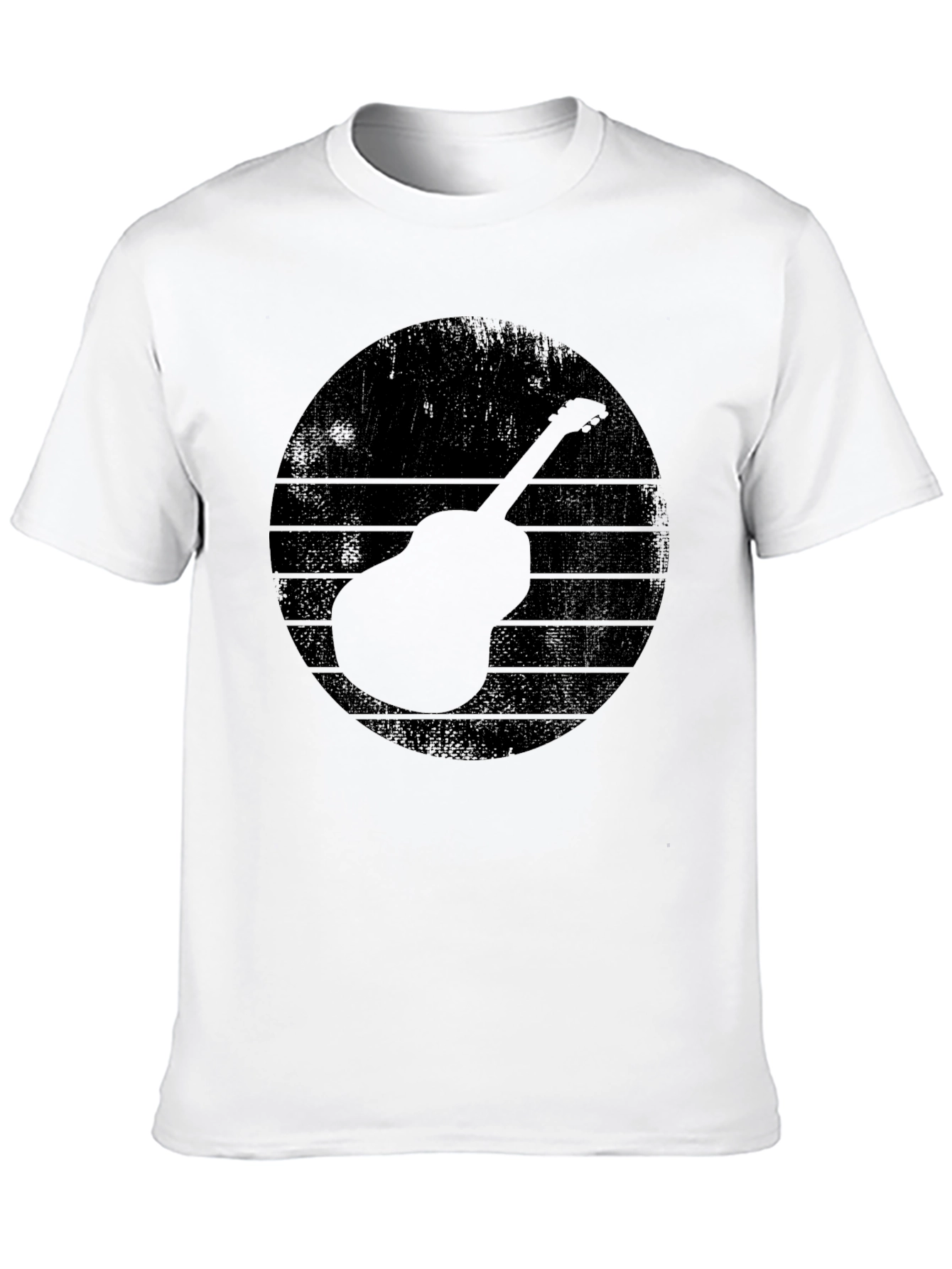 Retro Guitar Graphic Tee - Black