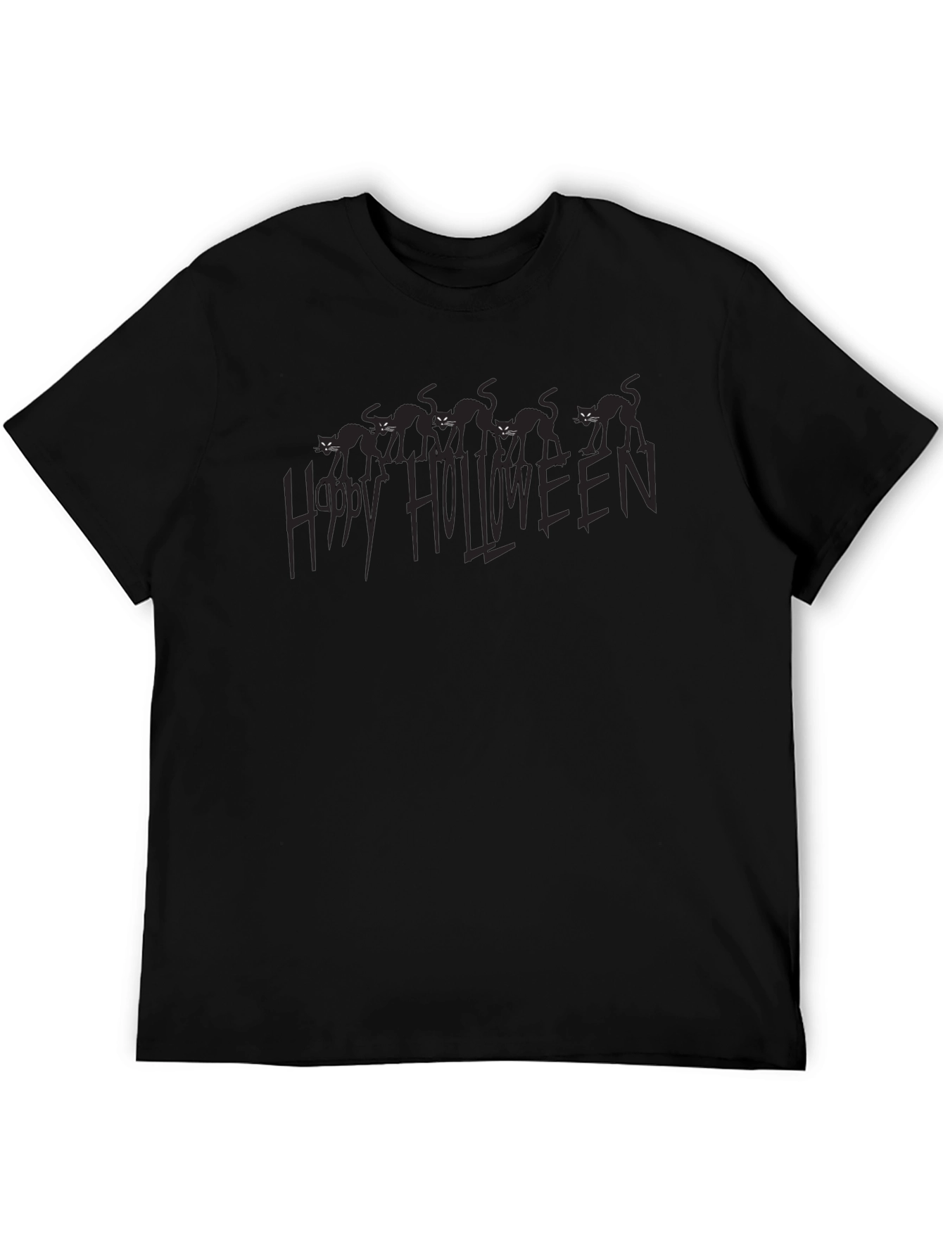 Happy Halloween Black Cat Graphic Tee