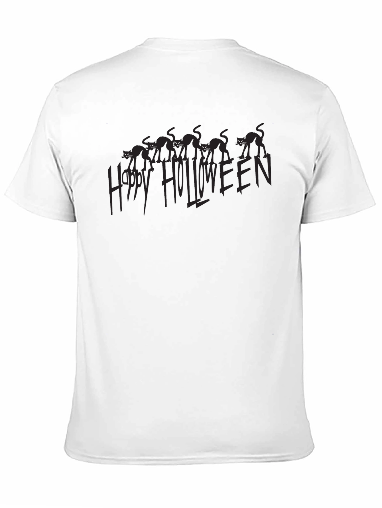 Happy Halloween Black Cat Graphic Tee