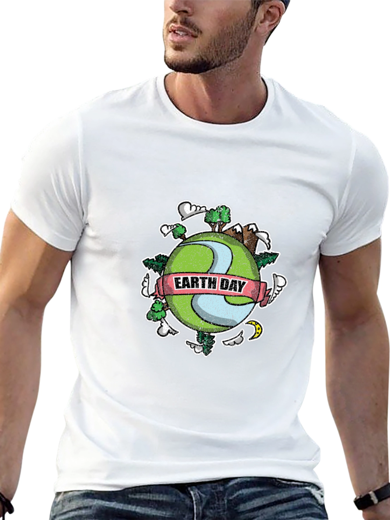 Earth Day Graphic T-Shirt - Black