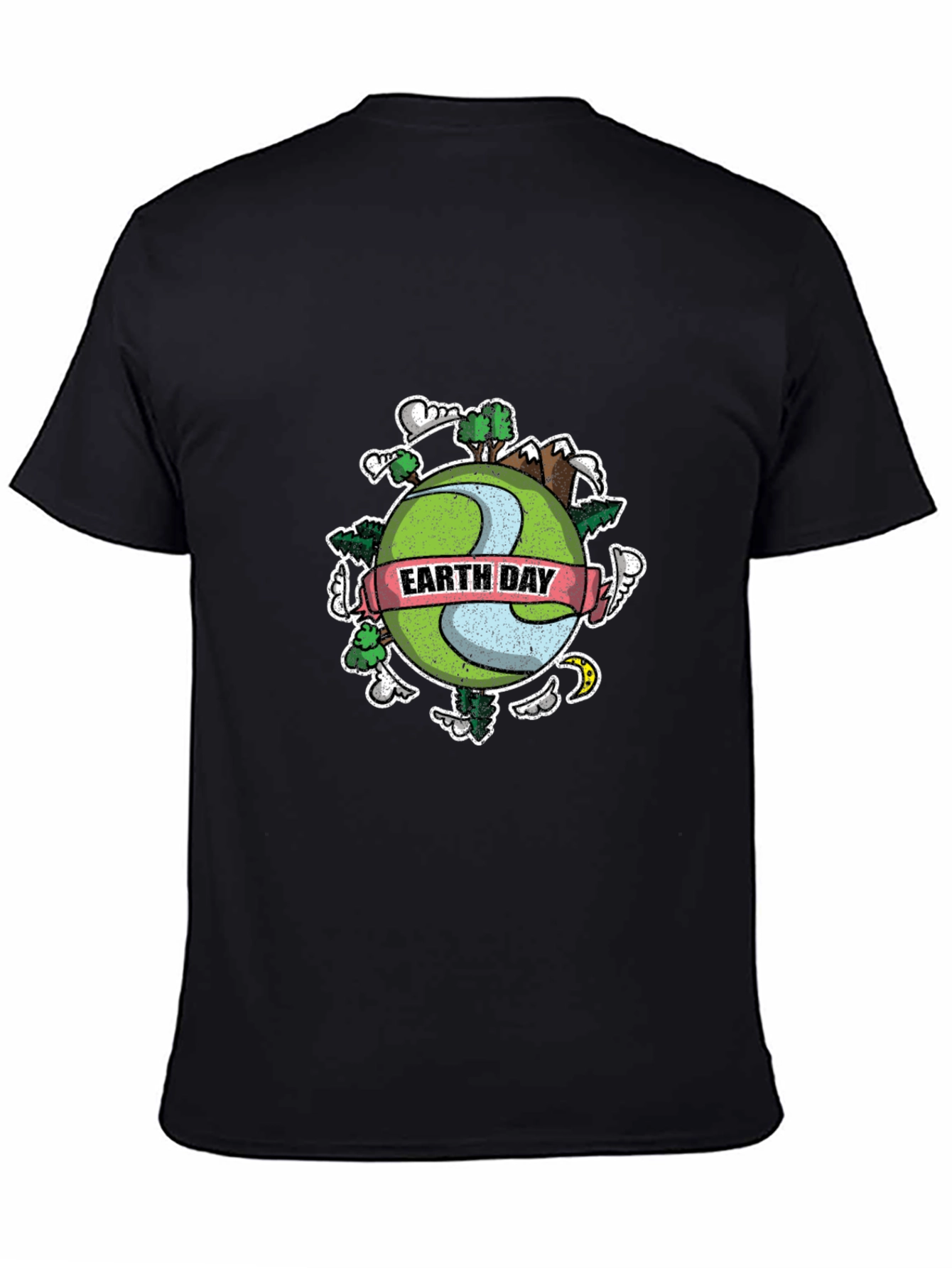 Earth Day Graphic T-Shirt - Black