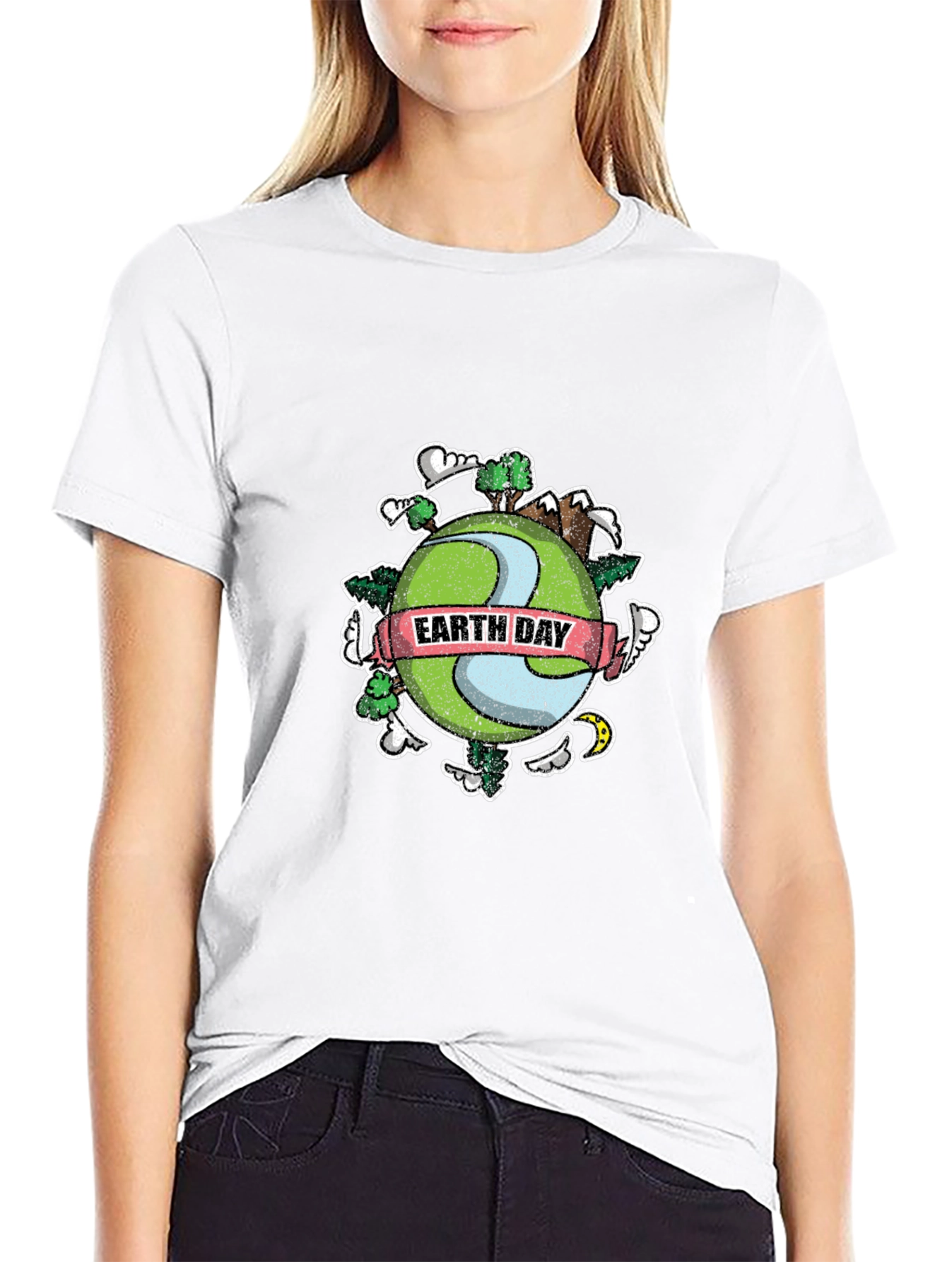 Earth Day Graphic T-Shirt - Black