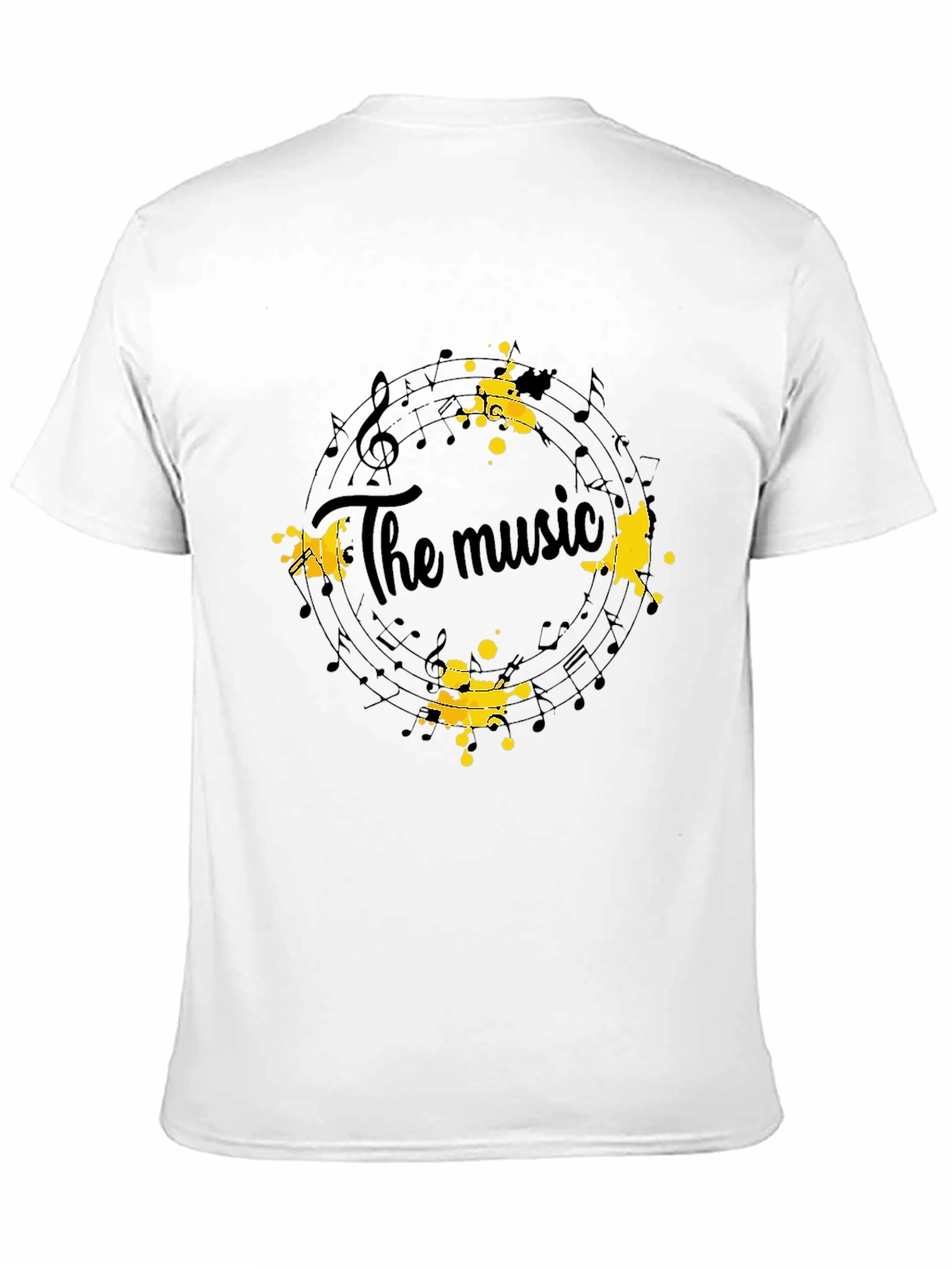 The Music Graphic Tee - Black Cotton T-Shirt