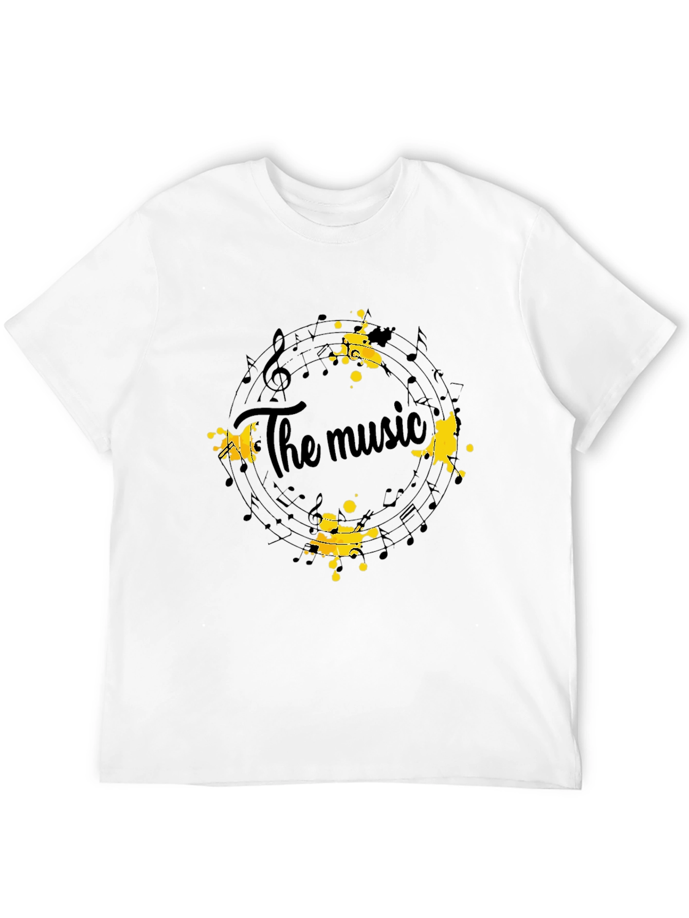 The Music Graphic Tee - Black Cotton T-Shirt