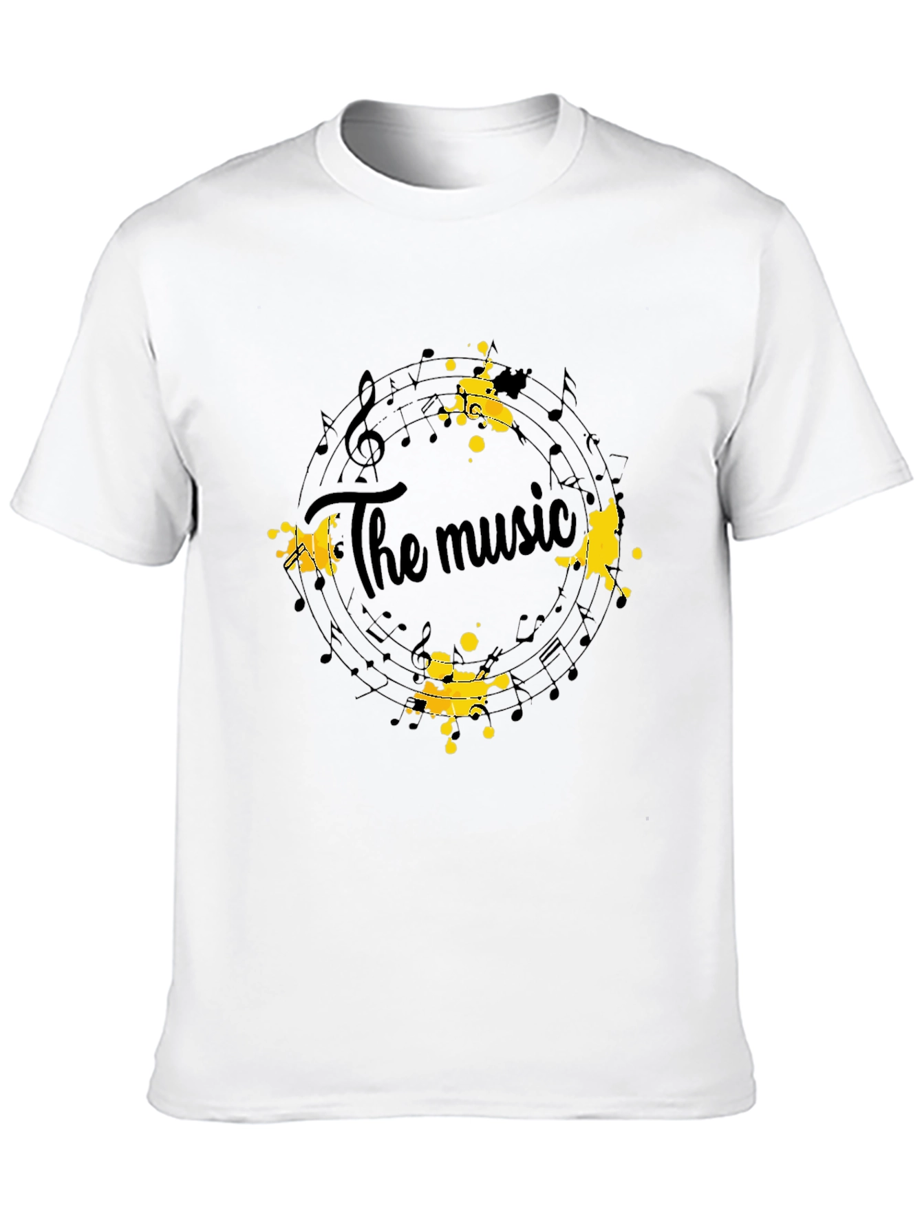 The Music Graphic Tee - Black Cotton T-Shirt