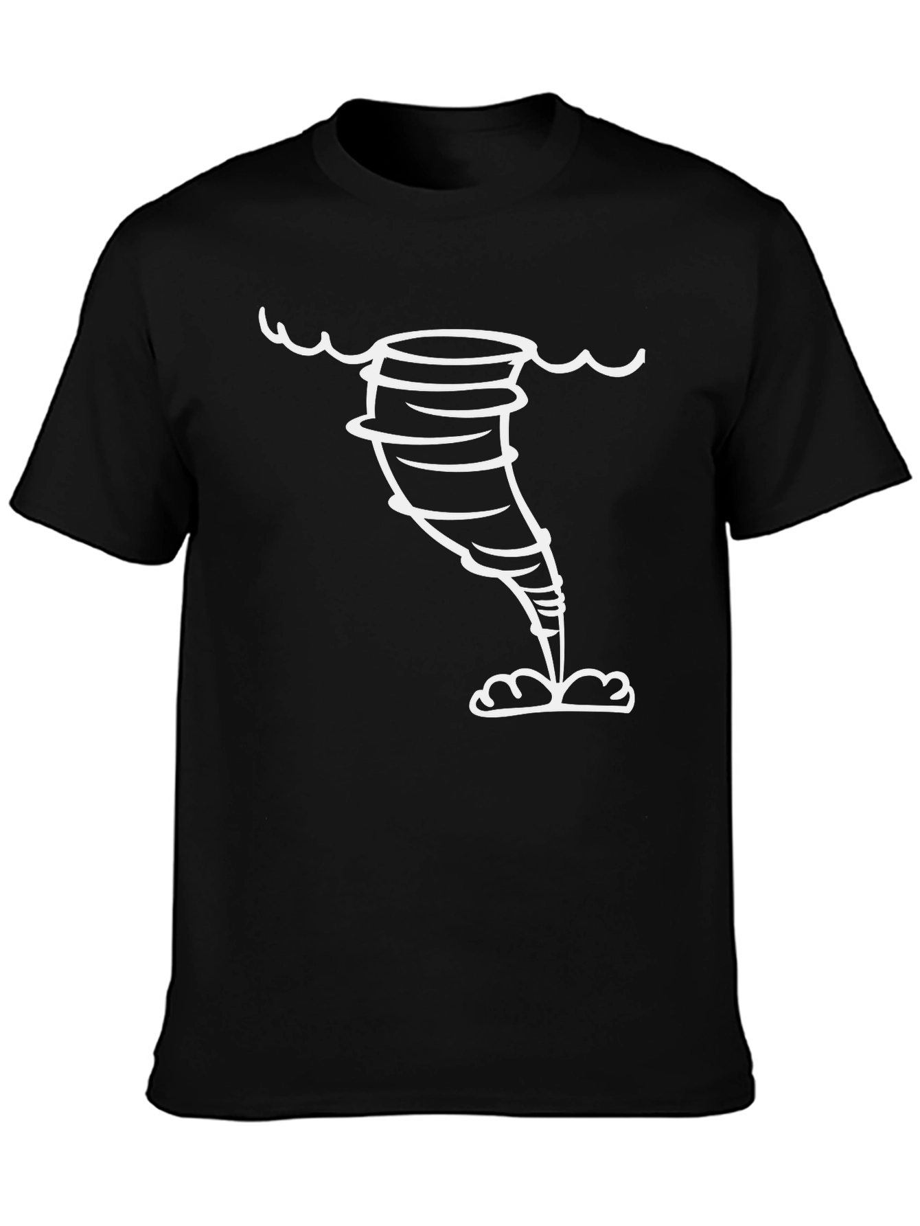 Tornado Graphic T-Shirt - Black Cotton Tee