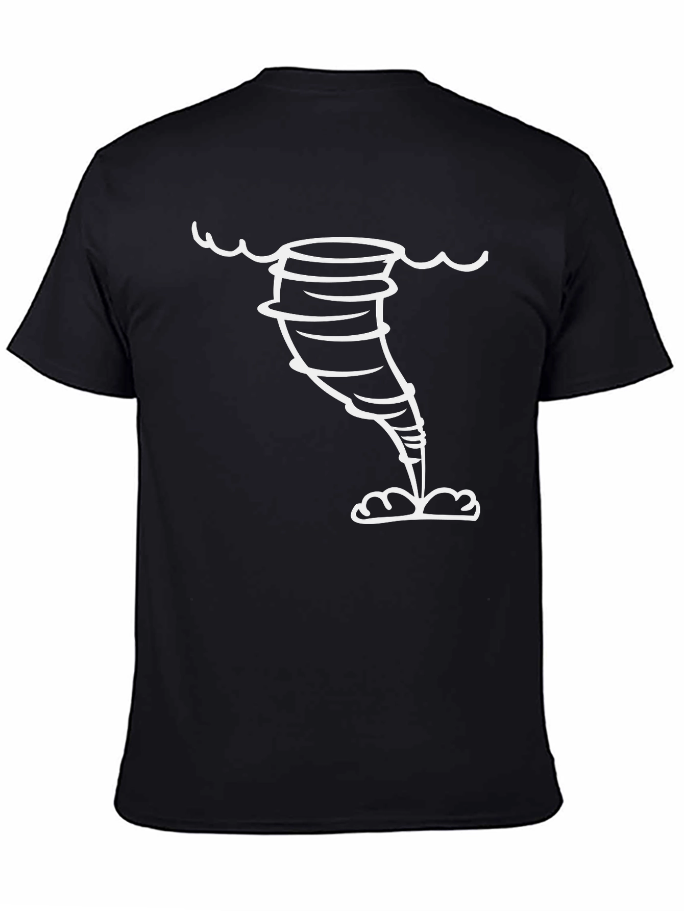 Tornado Graphic T-Shirt - Black Cotton Tee