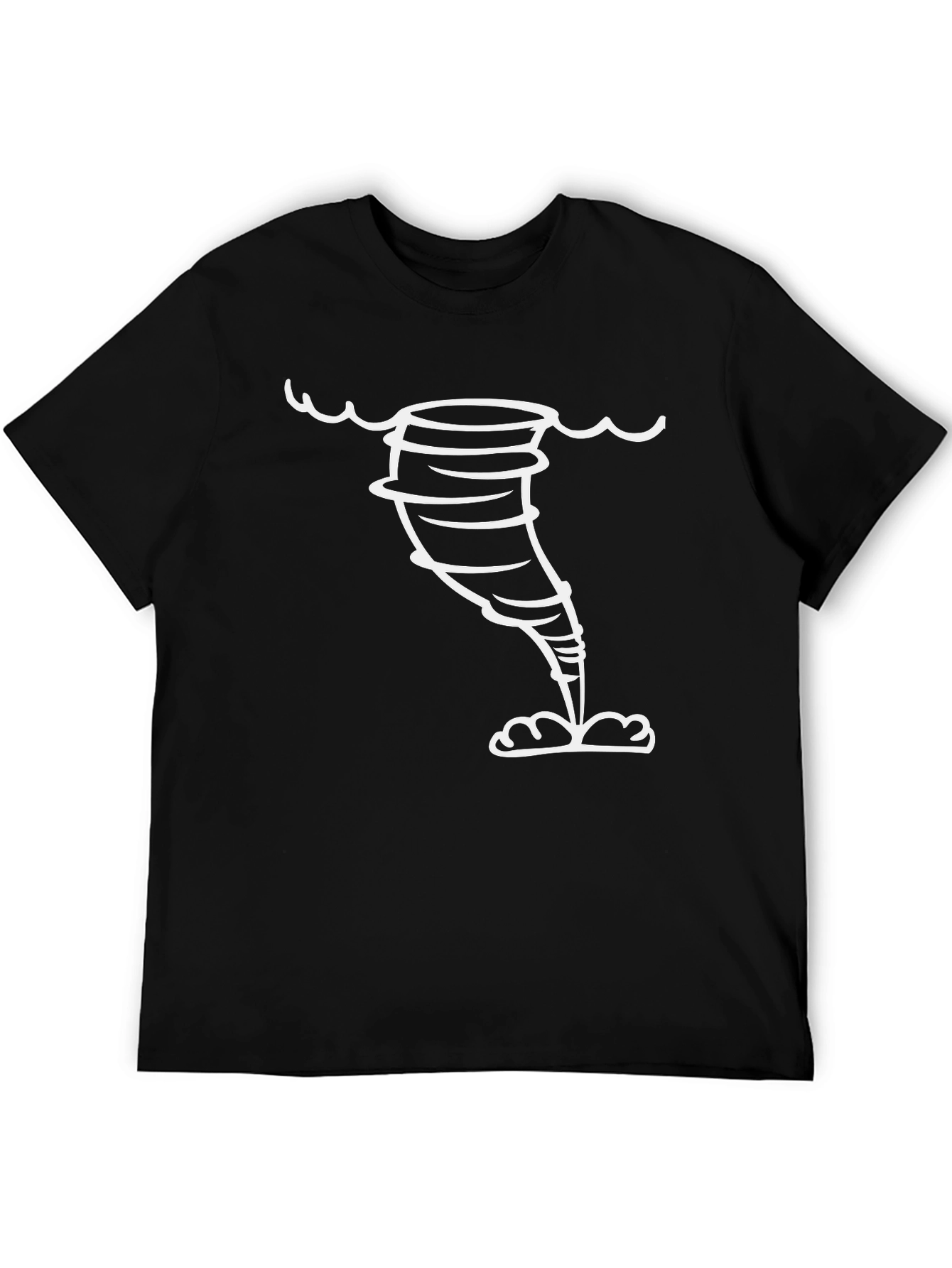 Tornado Graphic T-Shirt - Black Cotton Tee